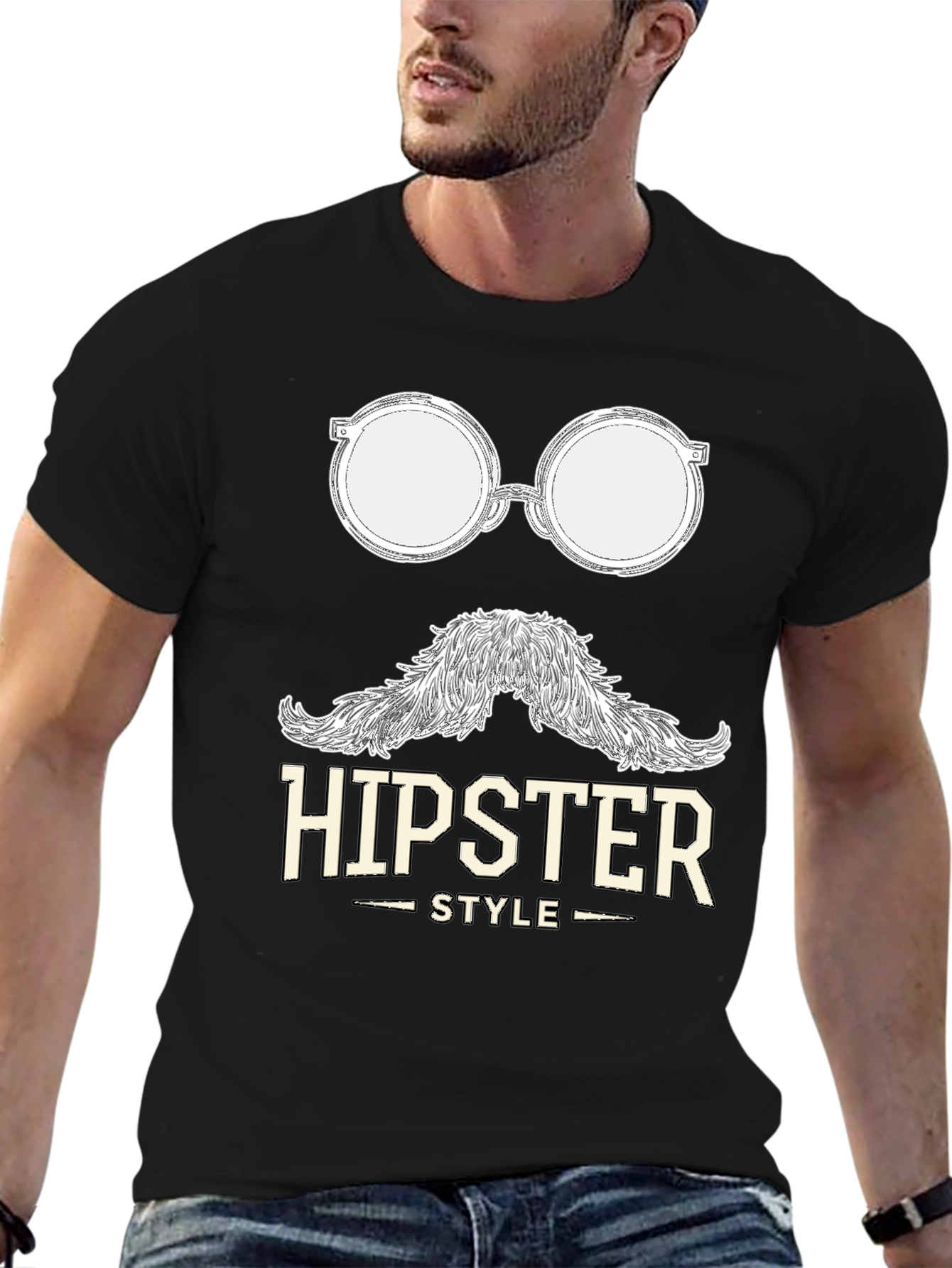 Hipster Style Graphic T-Shirt - Cool & Casual