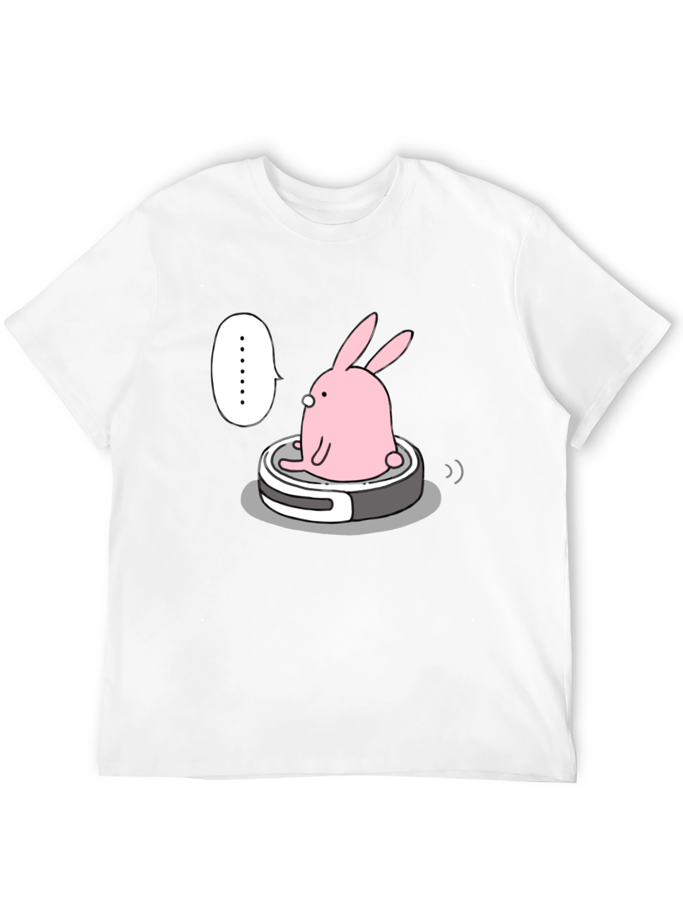 Bunny on Vacuum T-Shirt - Cute Robot Design