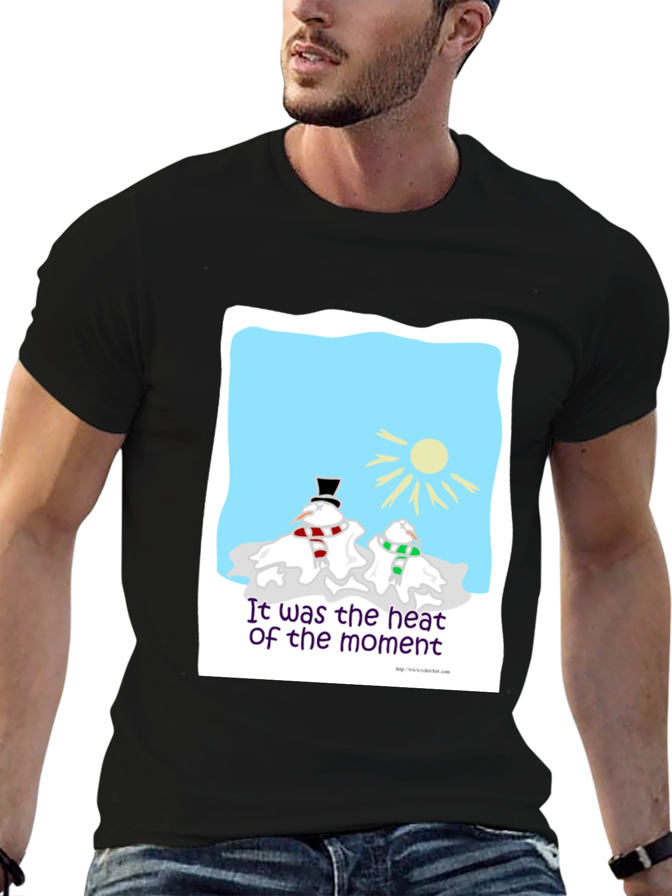 Humorous Melting Snowman T-Shirt