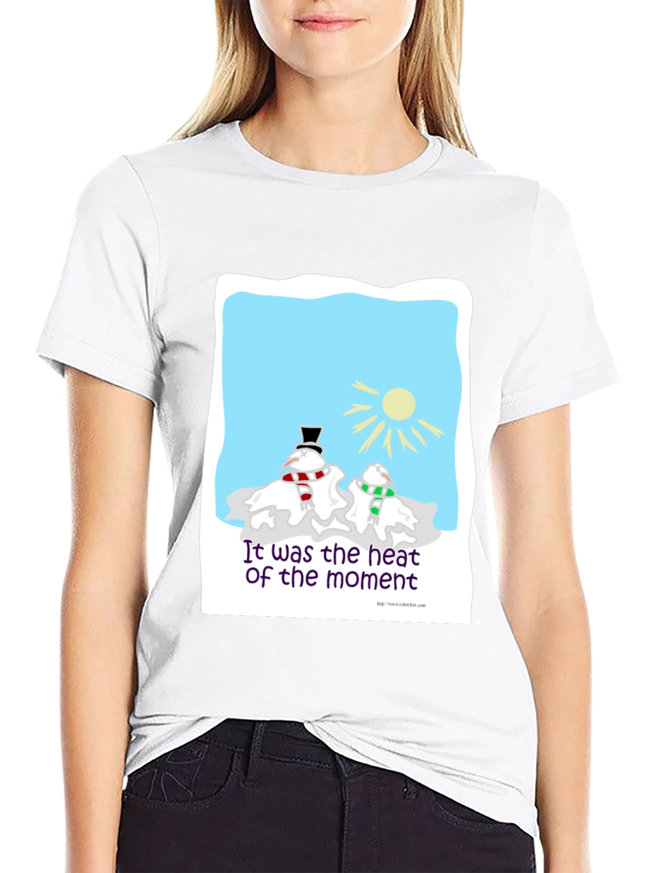 Humorous Melting Snowman T-Shirt