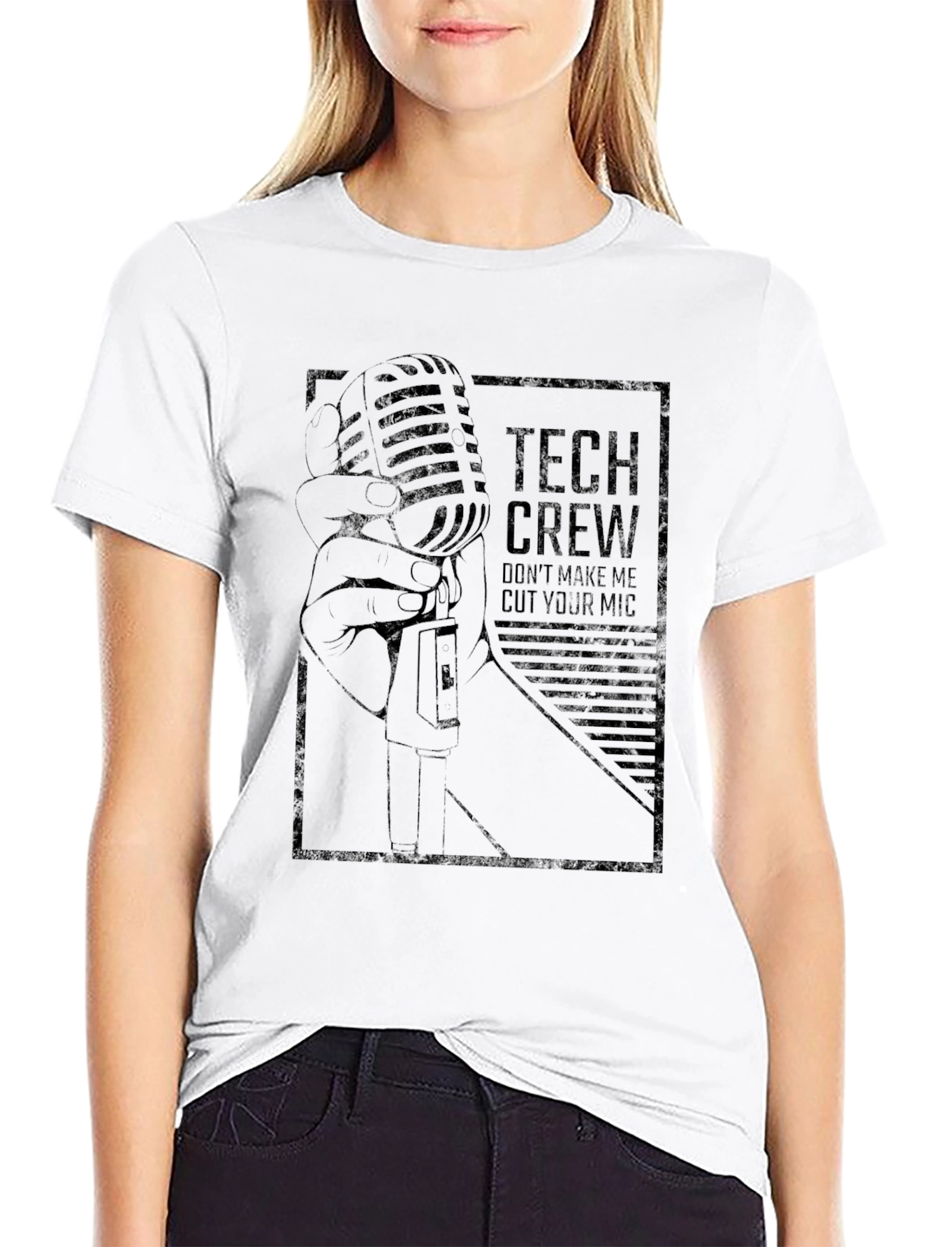 Tech Crew Microphone Graphic T-Shirt