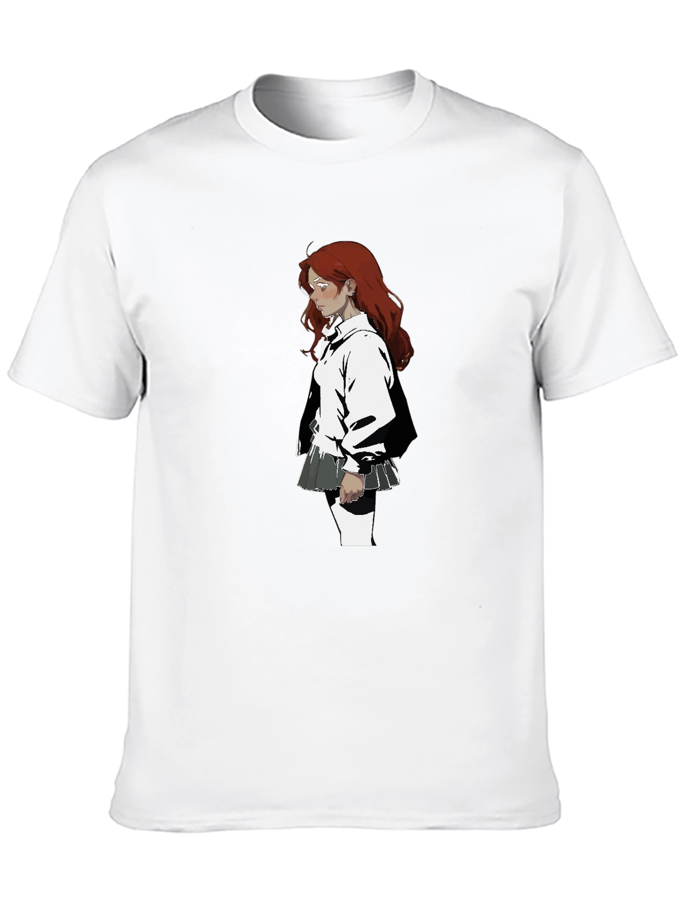 Anime Girl Graphic Black T-Shirt