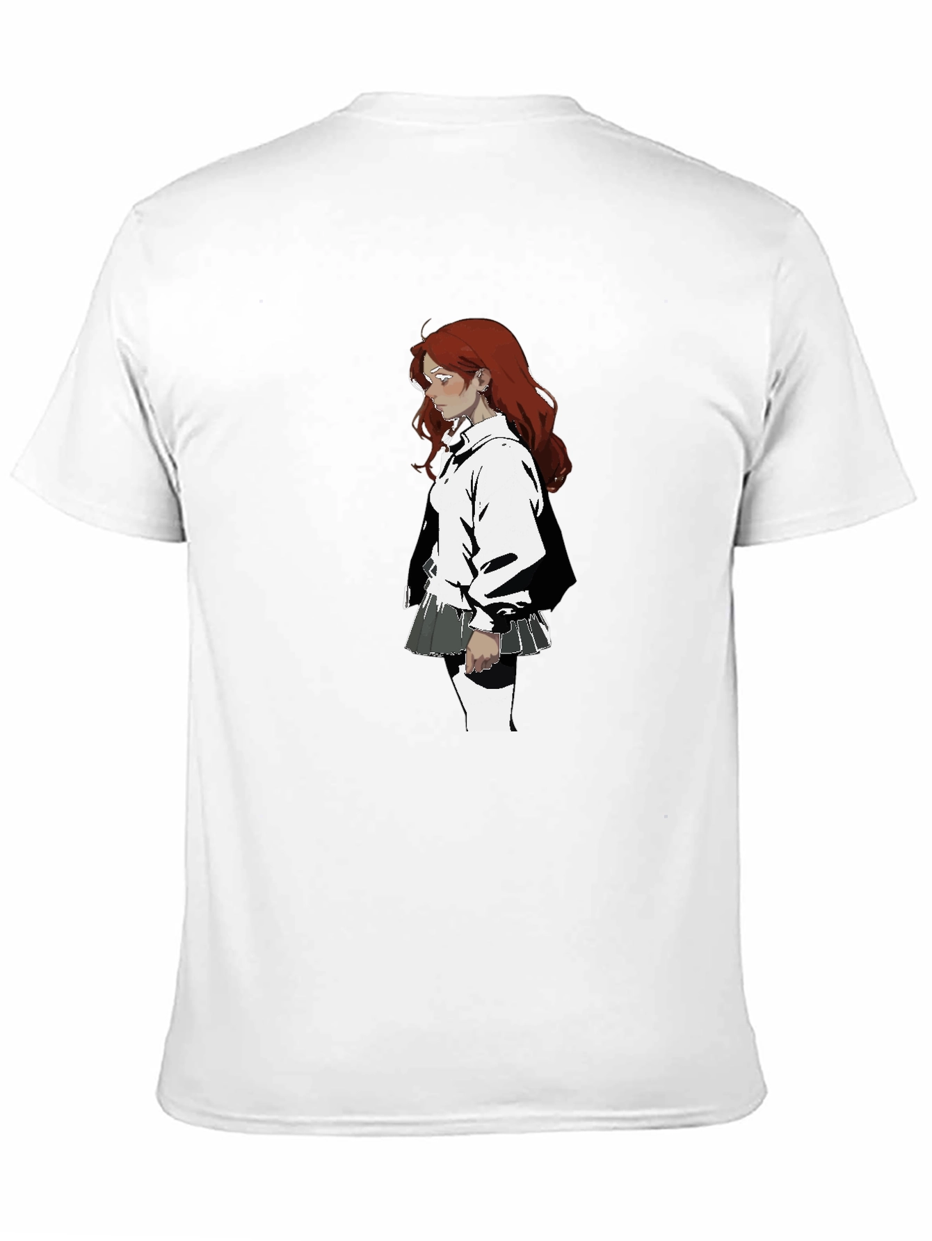 Anime Girl Graphic Black T-Shirt