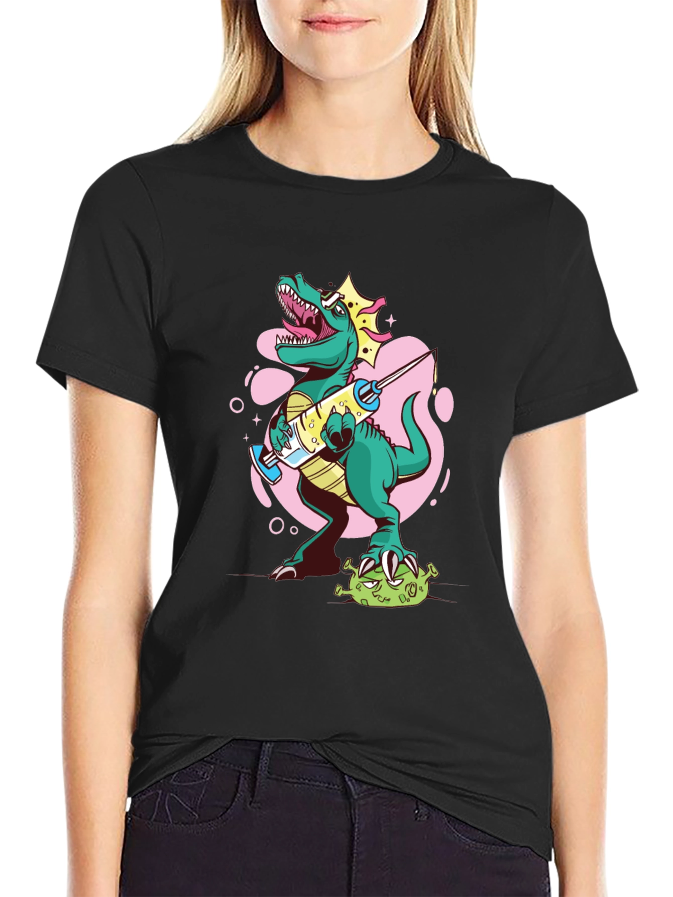 Dino Vaccine T-Shirt - Cure the Virus!