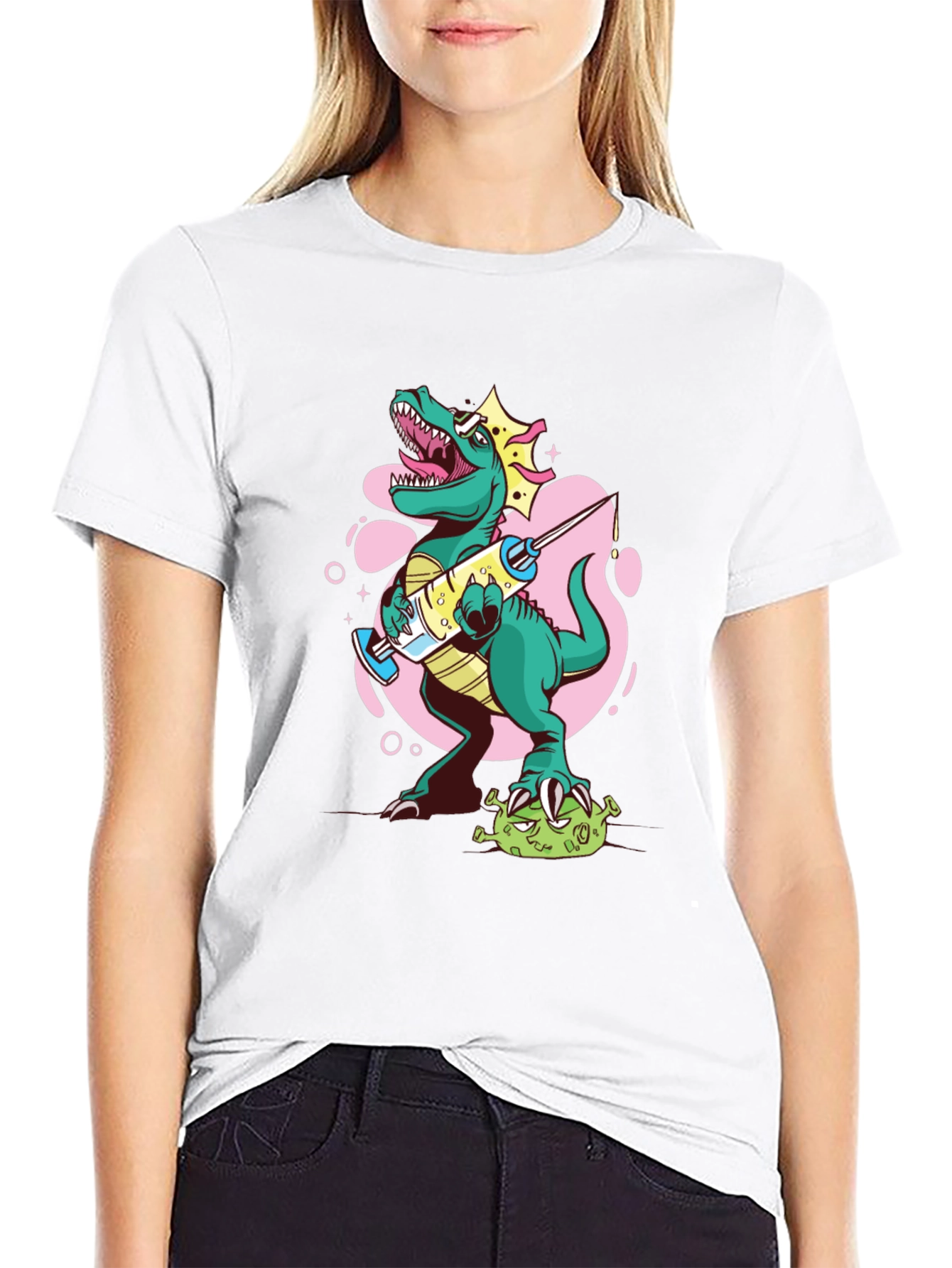 Dino Vaccine T-Shirt - Cure the Virus!