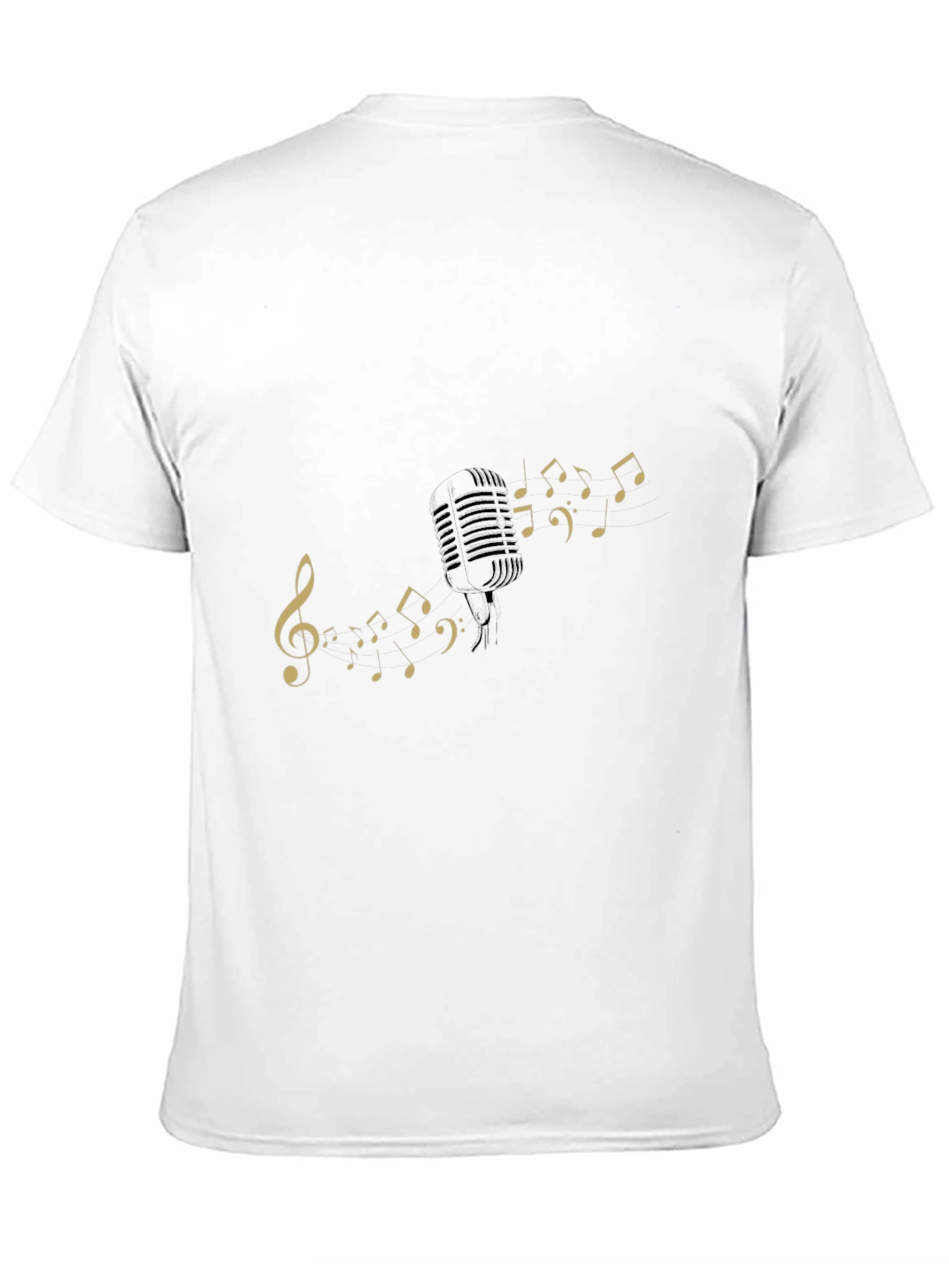 Musical Notes Graphic Black T-Shirt