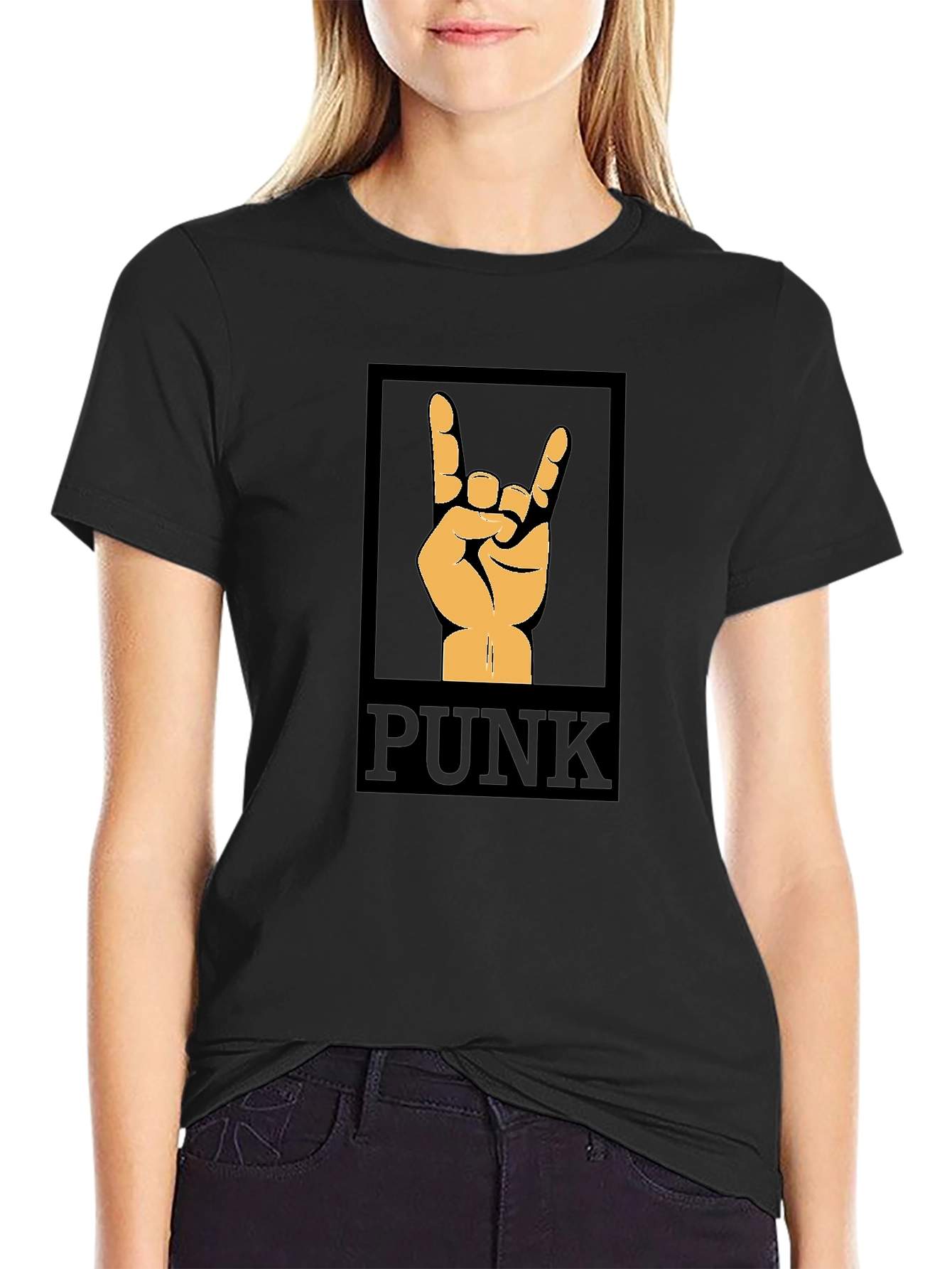 Punk Rock Hand Graphic T-Shirt