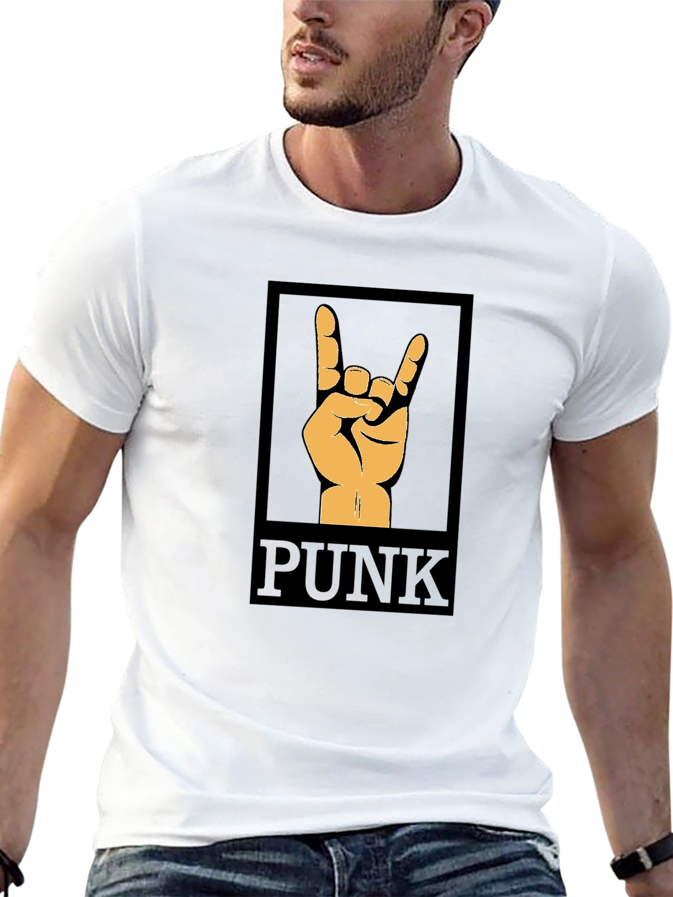 Punk Rock Hand Graphic T-Shirt