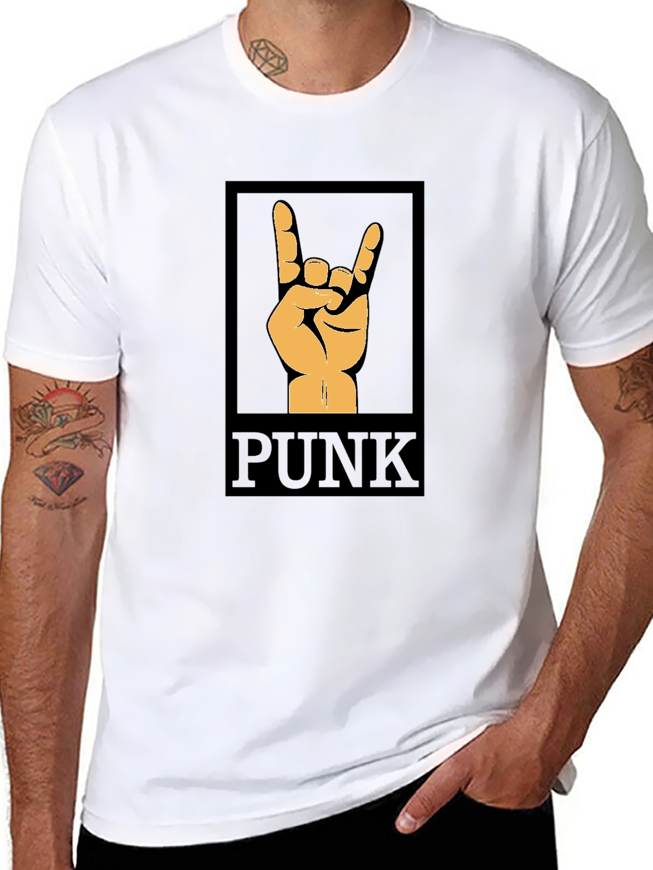 Punk Rock Hand Graphic T-Shirt