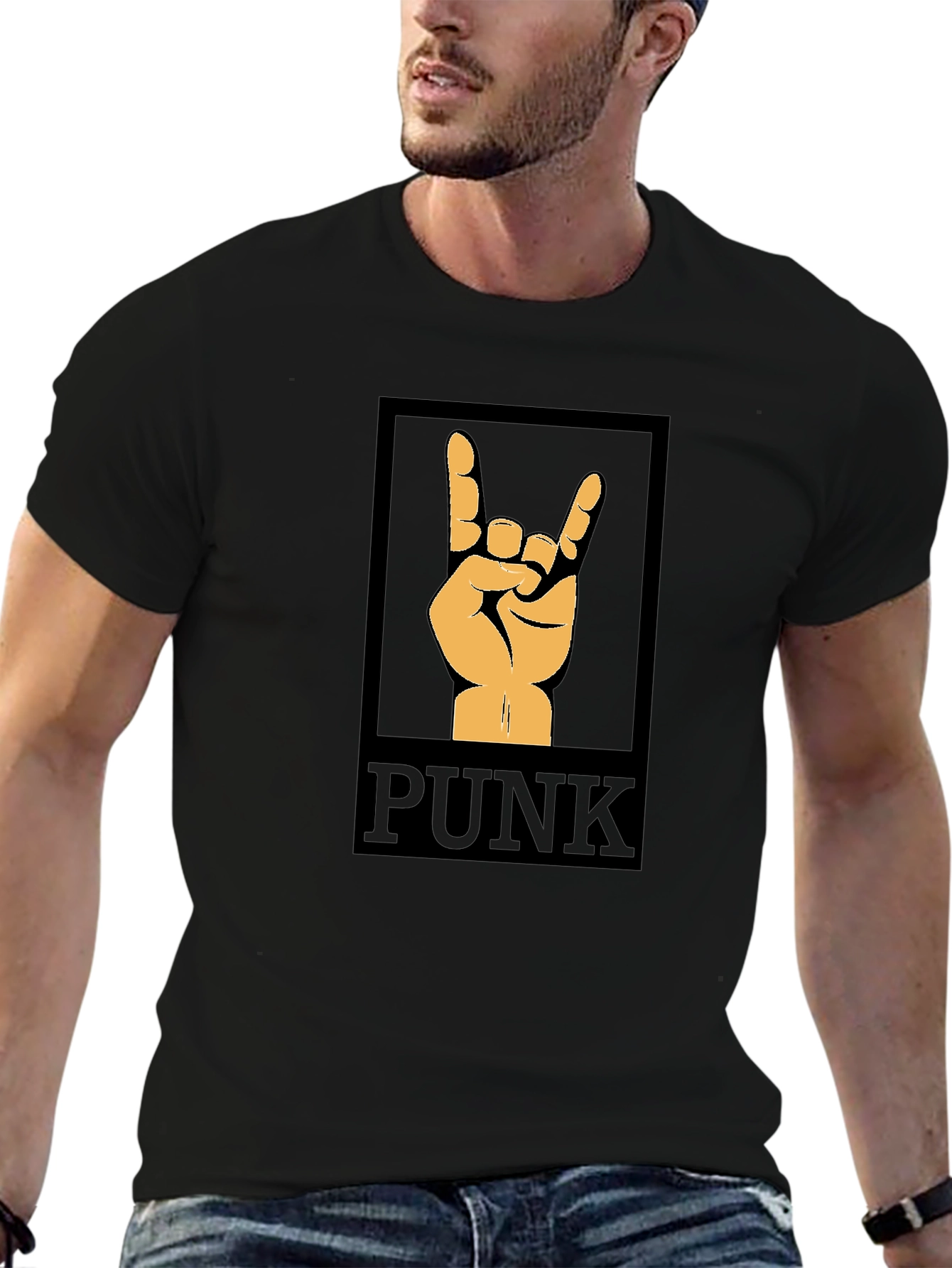Punk Rock Hand Graphic T-Shirt