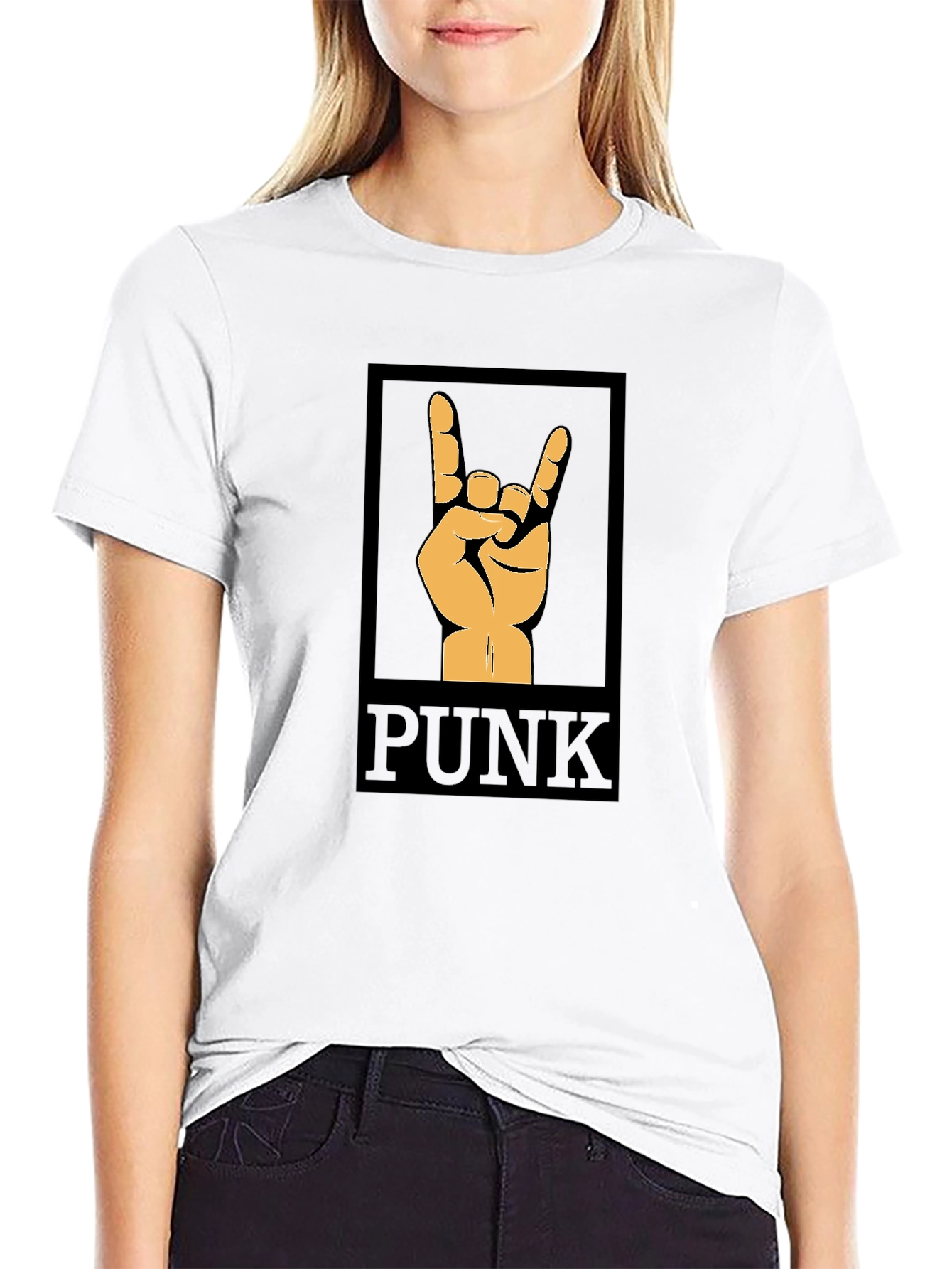 Punk Rock Hand Graphic T-Shirt