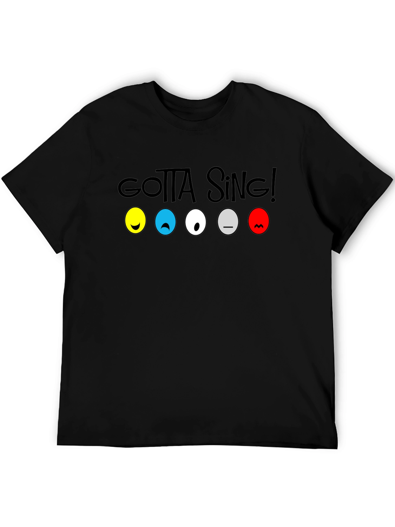 Gotta Sing! Emoji Graphic Tee - Black