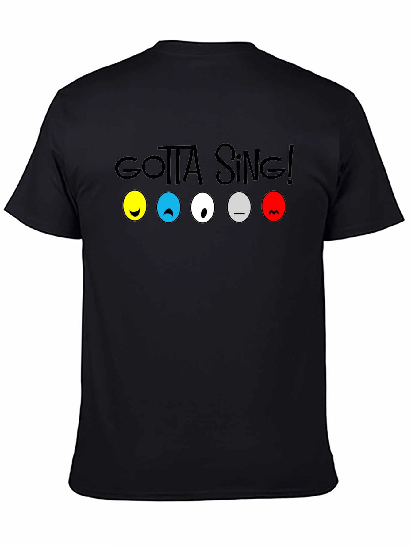 Gotta Sing! Emoji Graphic Tee - Black