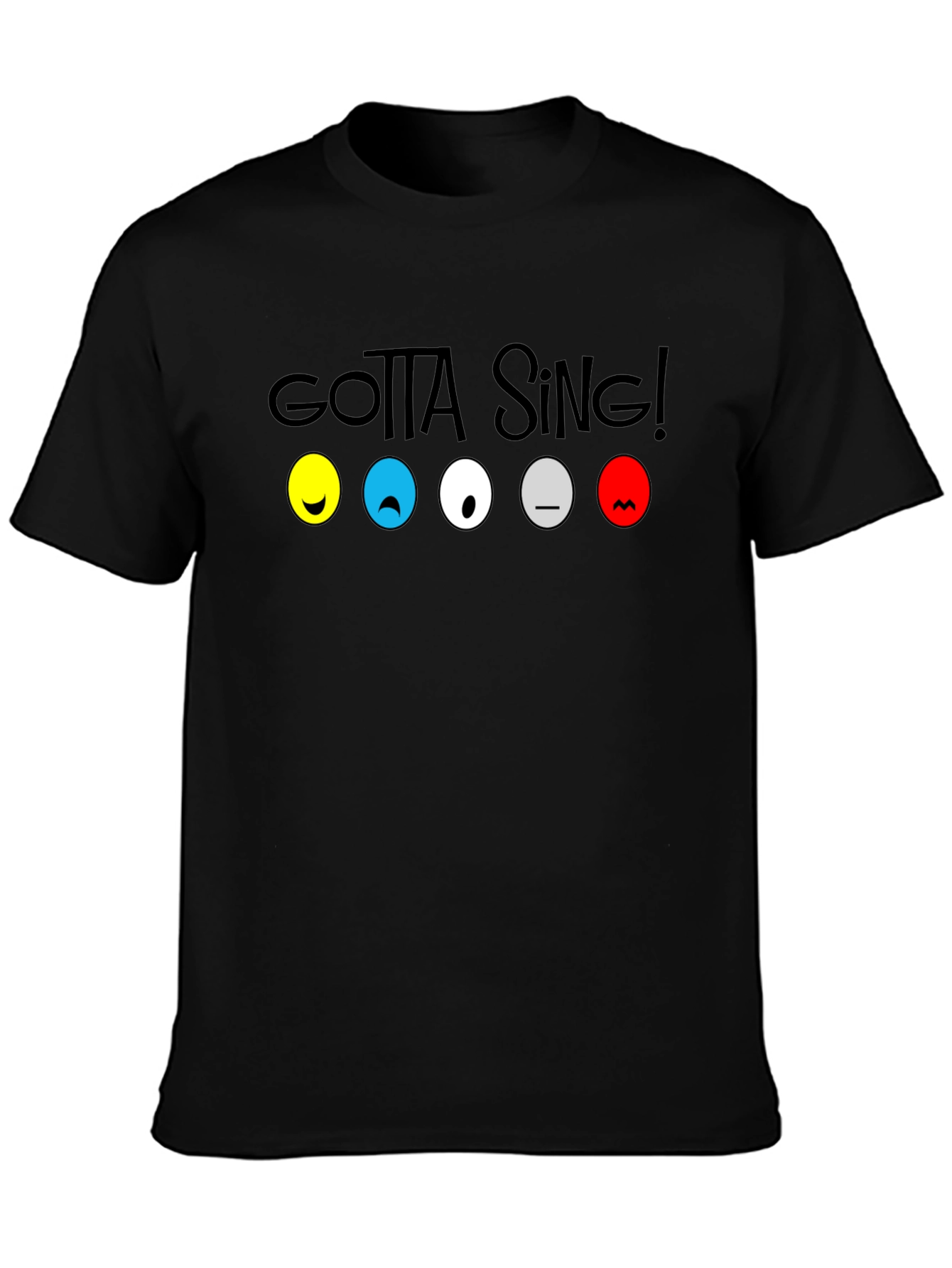 Gotta Sing! Emoji Graphic Tee - Black