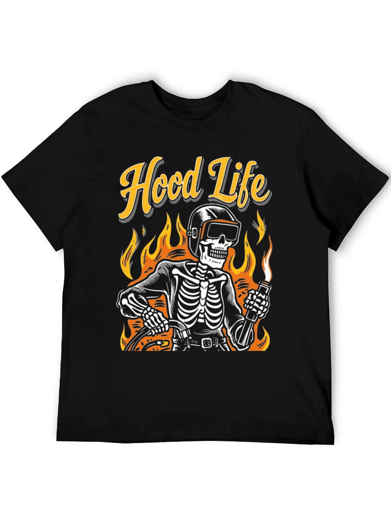Hood Life Skeleton Welder T-Shirt