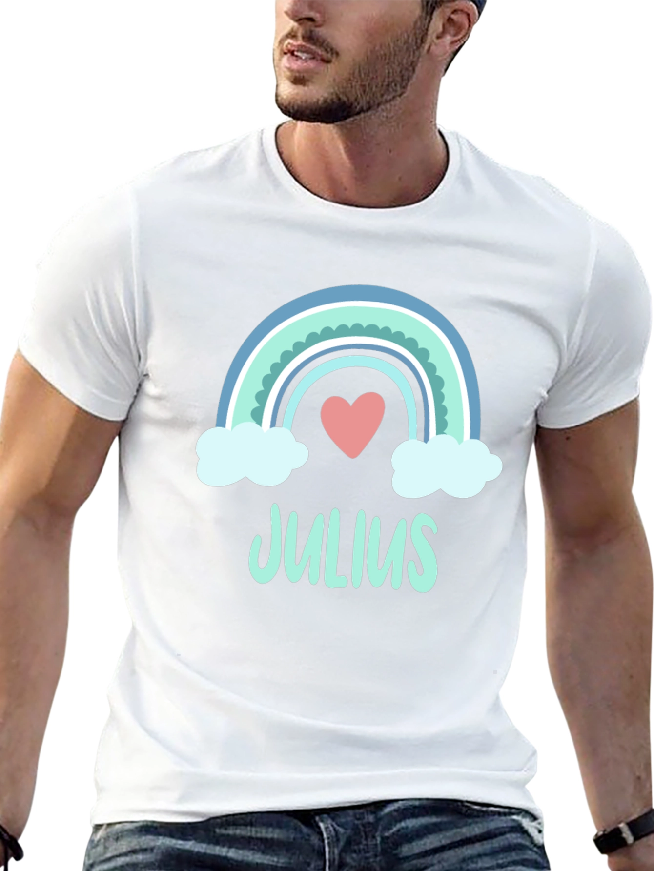 Julius Rainbow Heart T-Shirt - Soft Cotton Blend