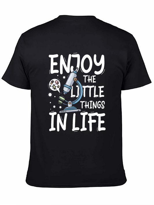 Enjoy The Little Things Microscope Graphic Tee