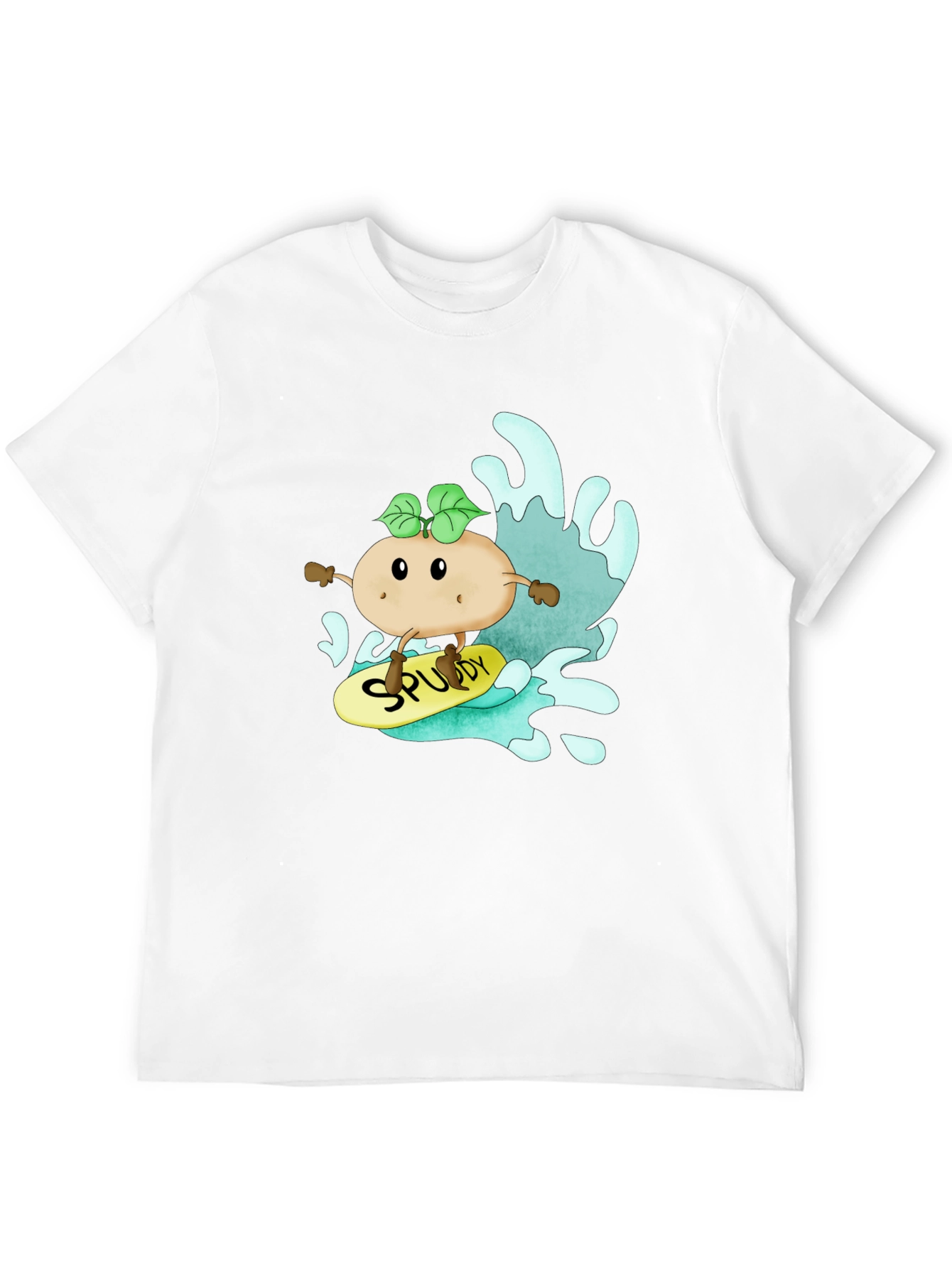 Surfing Spuddy T-Shirt - Black