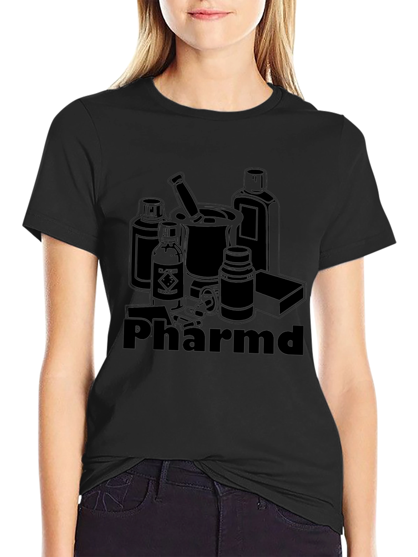 PharmD Black Graphic T-Shirt