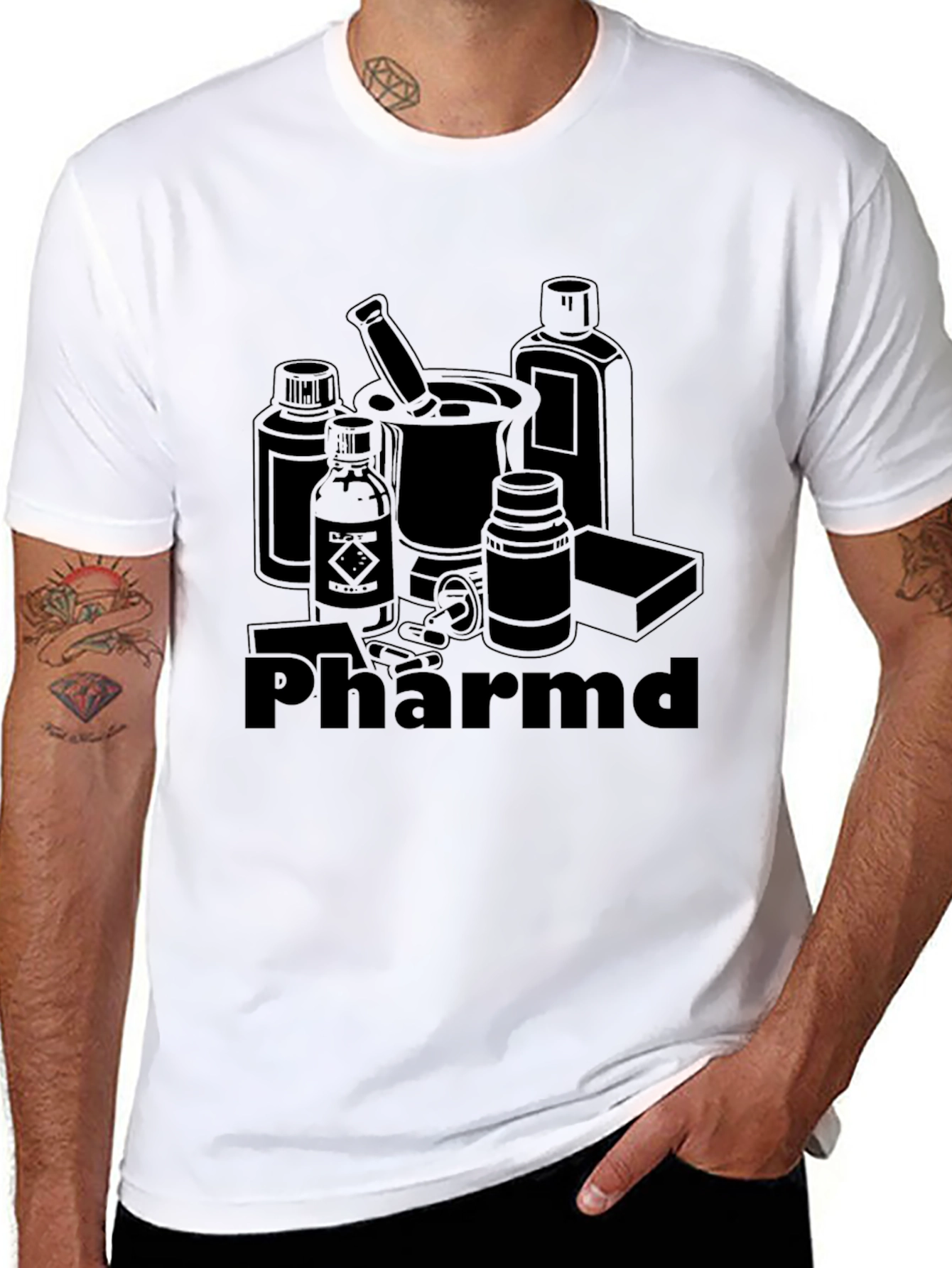 PharmD Black Graphic T-Shirt