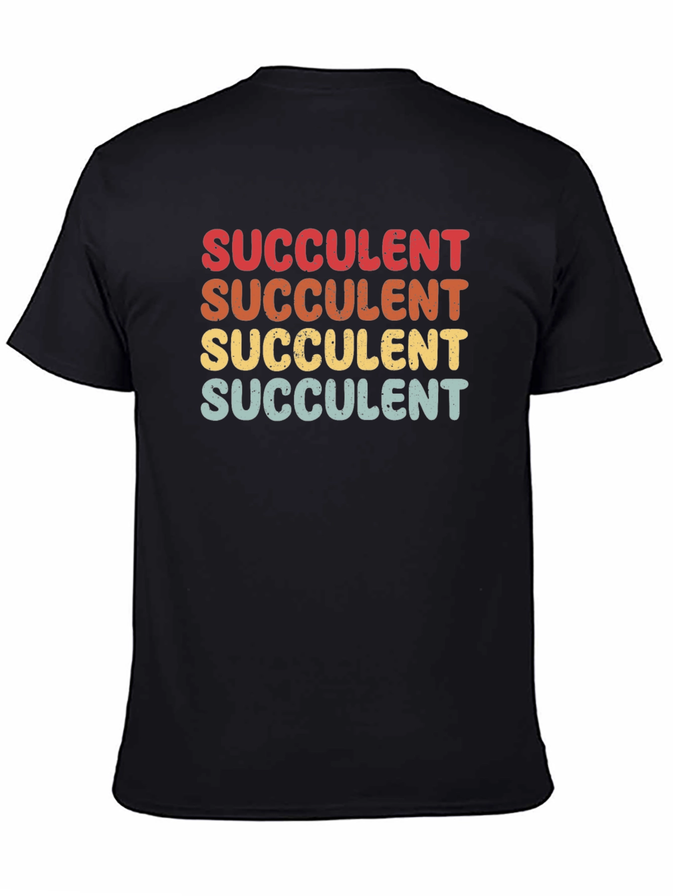 Retro Succulent Graphic Tee - Black