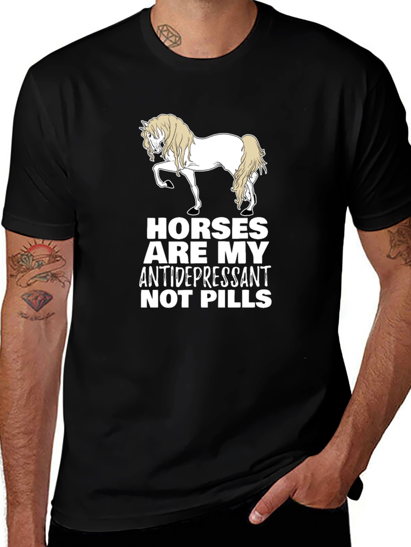 Horses Are My Antidepressant Graphic Tee