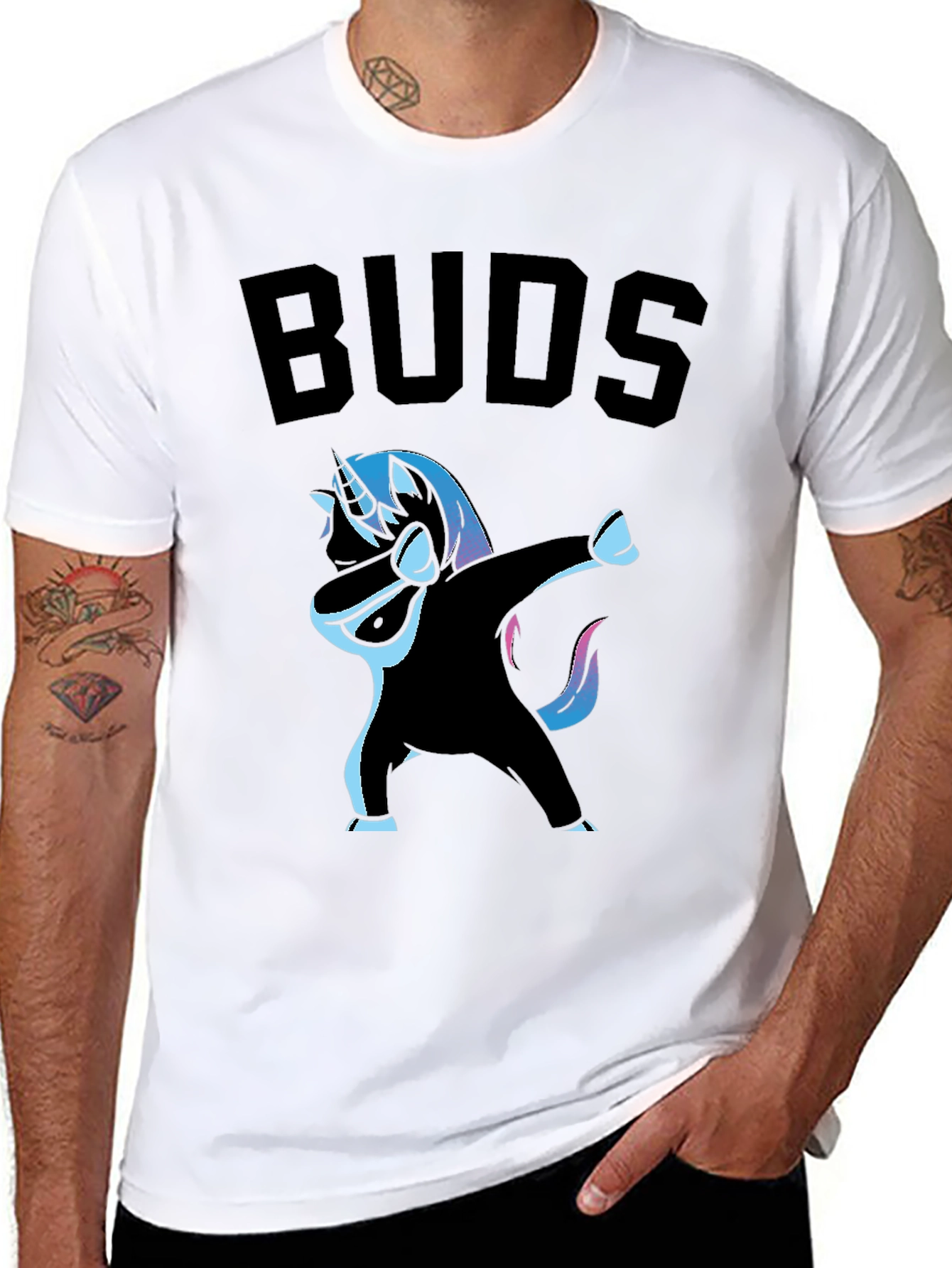 Unicorn Dabbing Buds Graphic T-Shirt