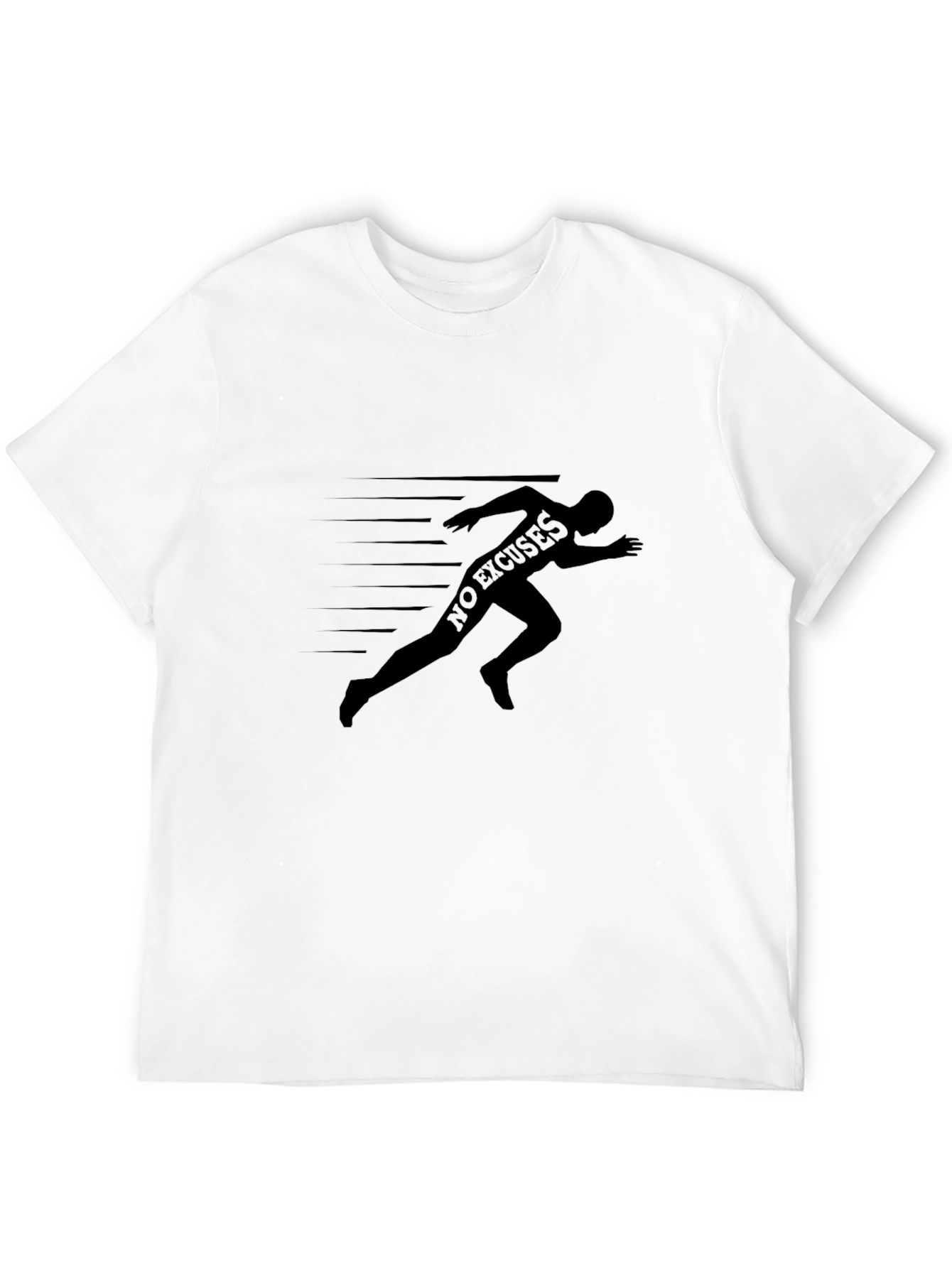 Mens Black No Excuses Graphic Tee