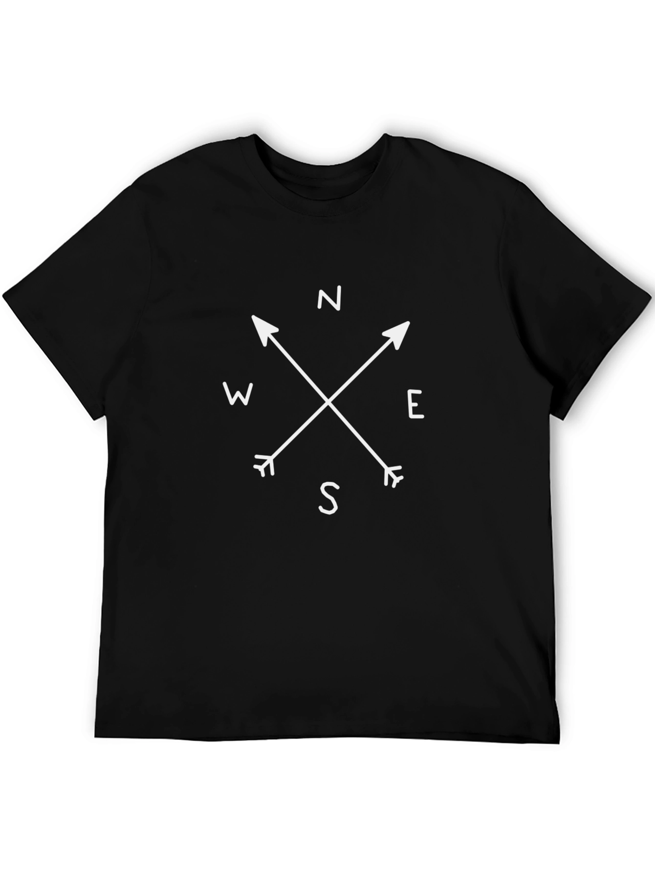 Compass Graphic Tee - Stylish Directional Design