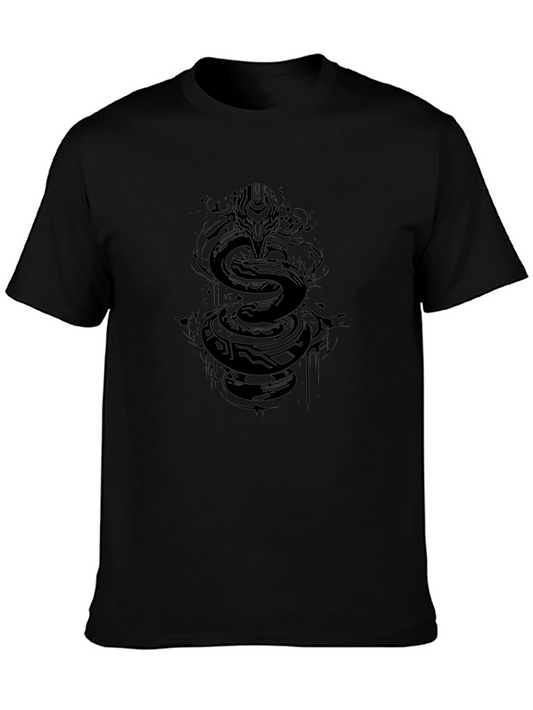 Serpent Graphic Tee - Mens Black T-Shirt