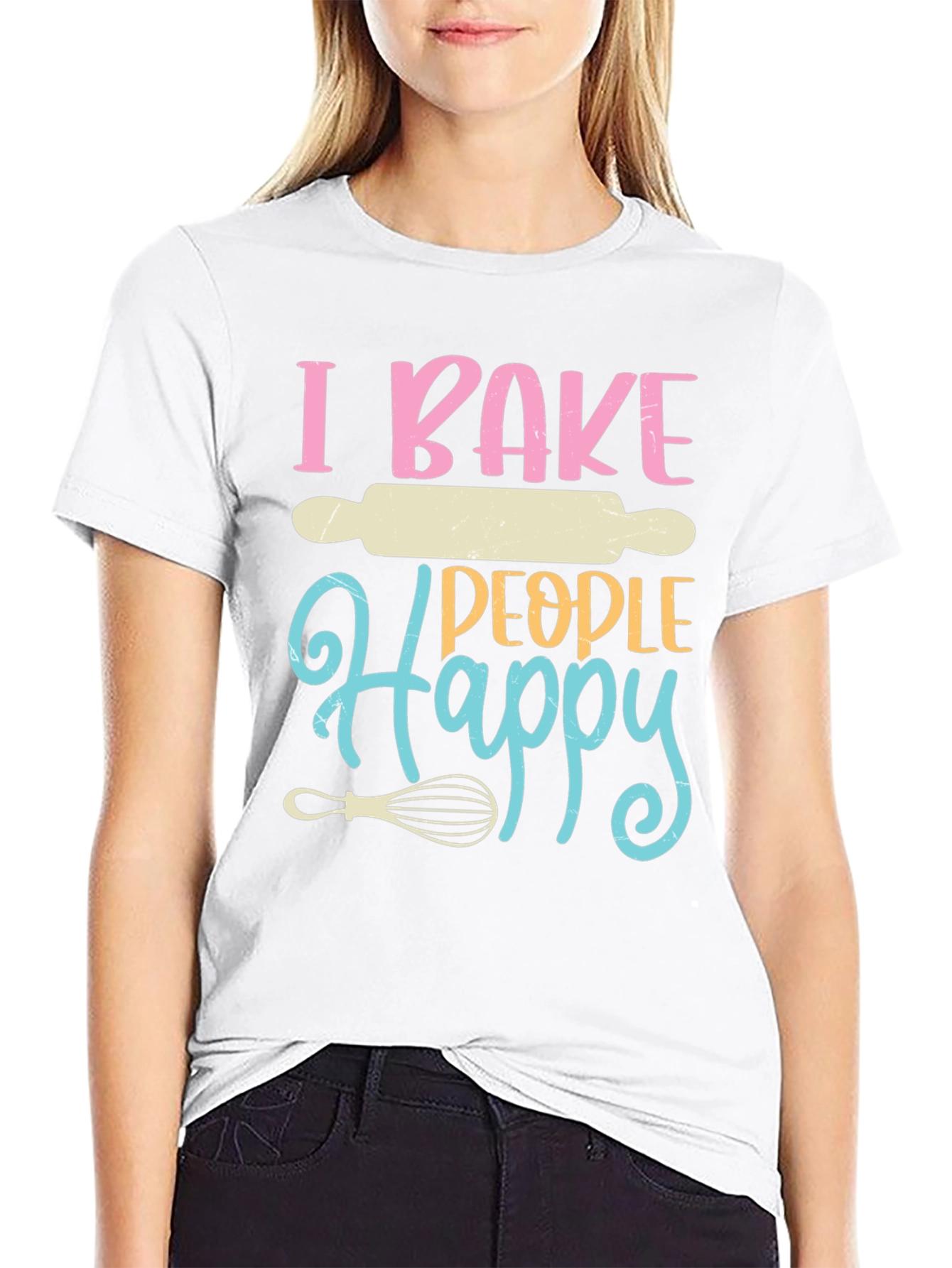 I Bake People Happy Graphic T-Shirt