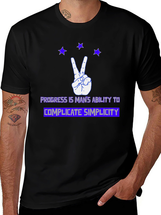 Progress Complicate Simplicity Graphic T-Shirt