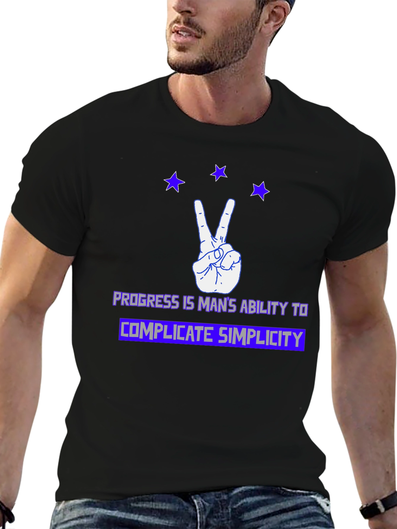 Progress Complicate Simplicity Graphic T-Shirt