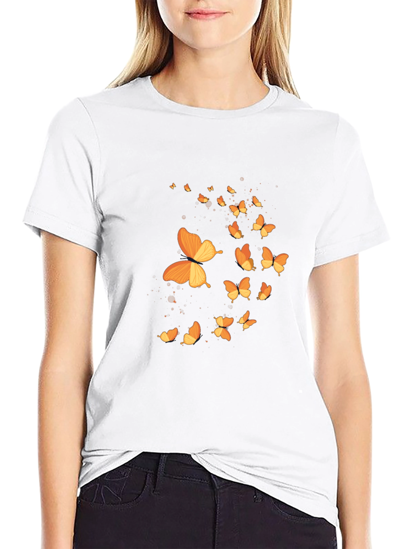 Butterfly Graphic Black T-Shirt