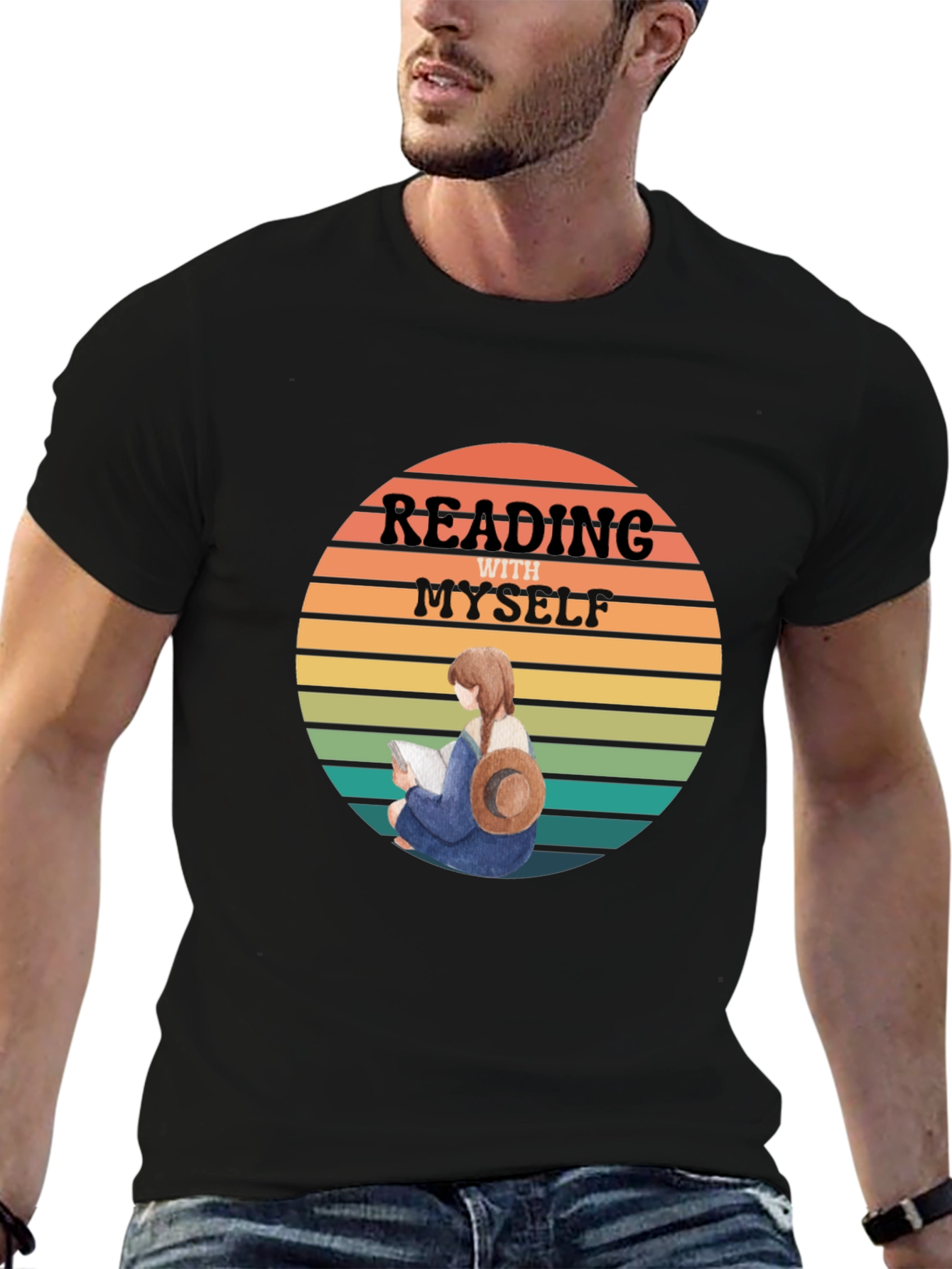 Reading With Myself Graphic Tee - Unisex Soft Cotton