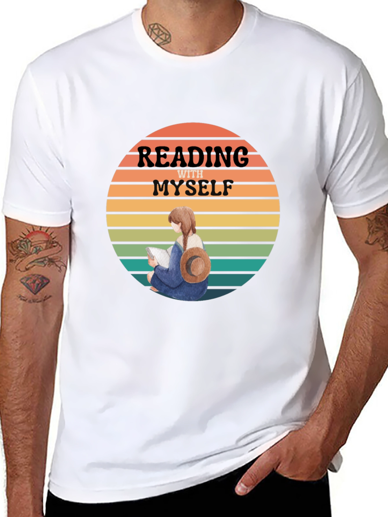 Reading With Myself Graphic Tee - Unisex Soft Cotton