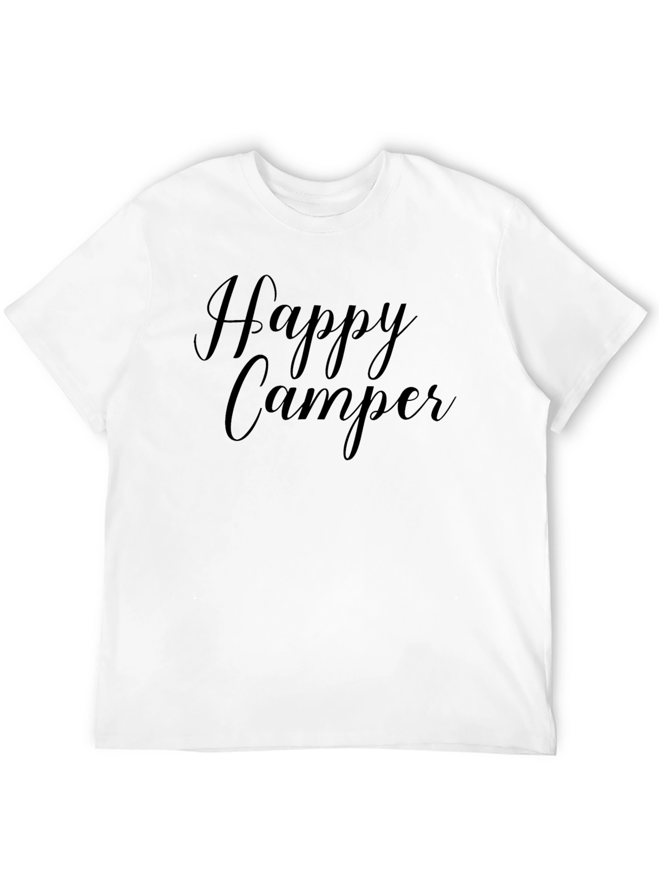 Happy Camper Black Graphic T-Shirt