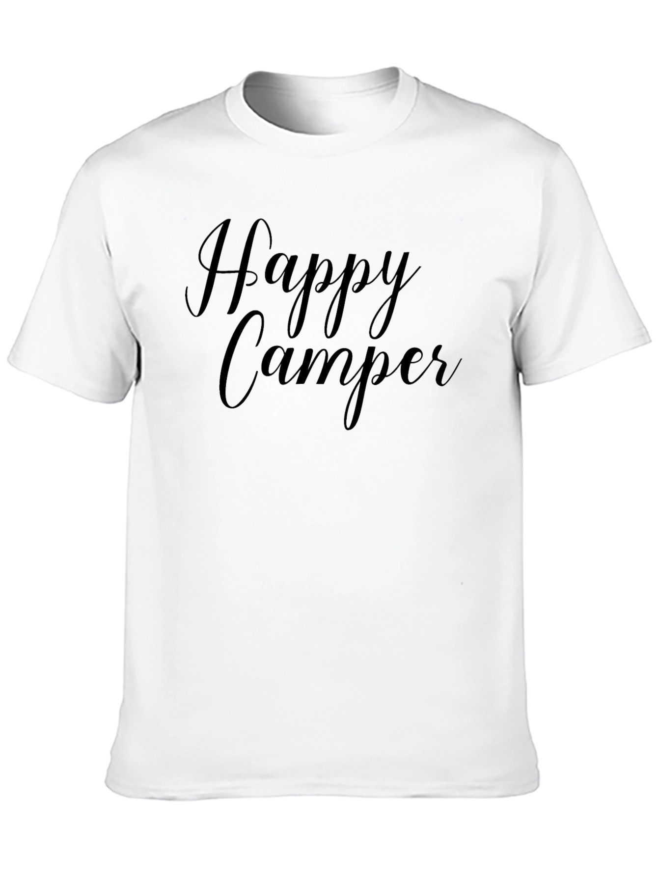 Happy Camper Black Graphic T-Shirt