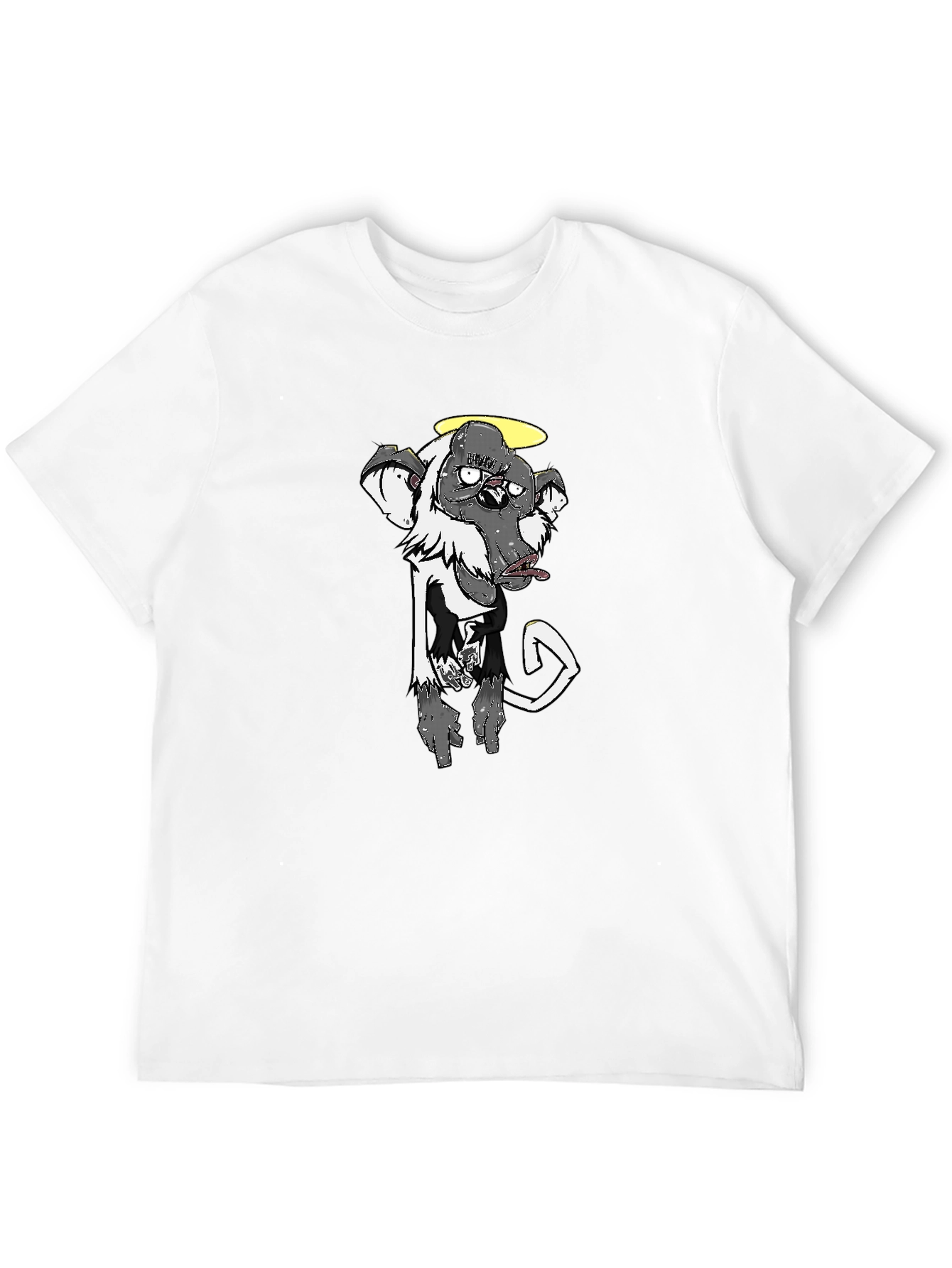 Cool Graphic Tee - Monkey with Halo - Black