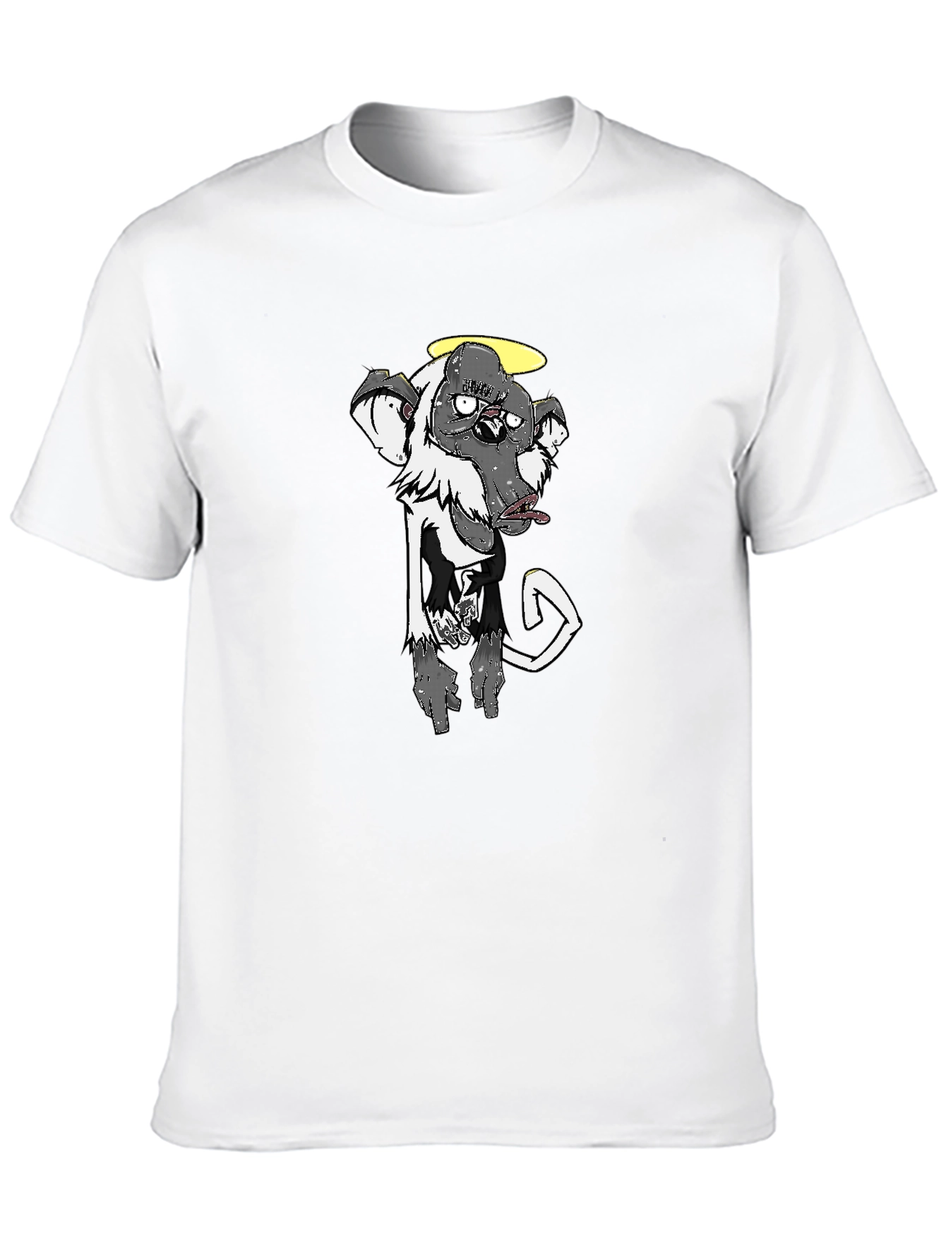 Cool Graphic Tee - Monkey with Halo - Black