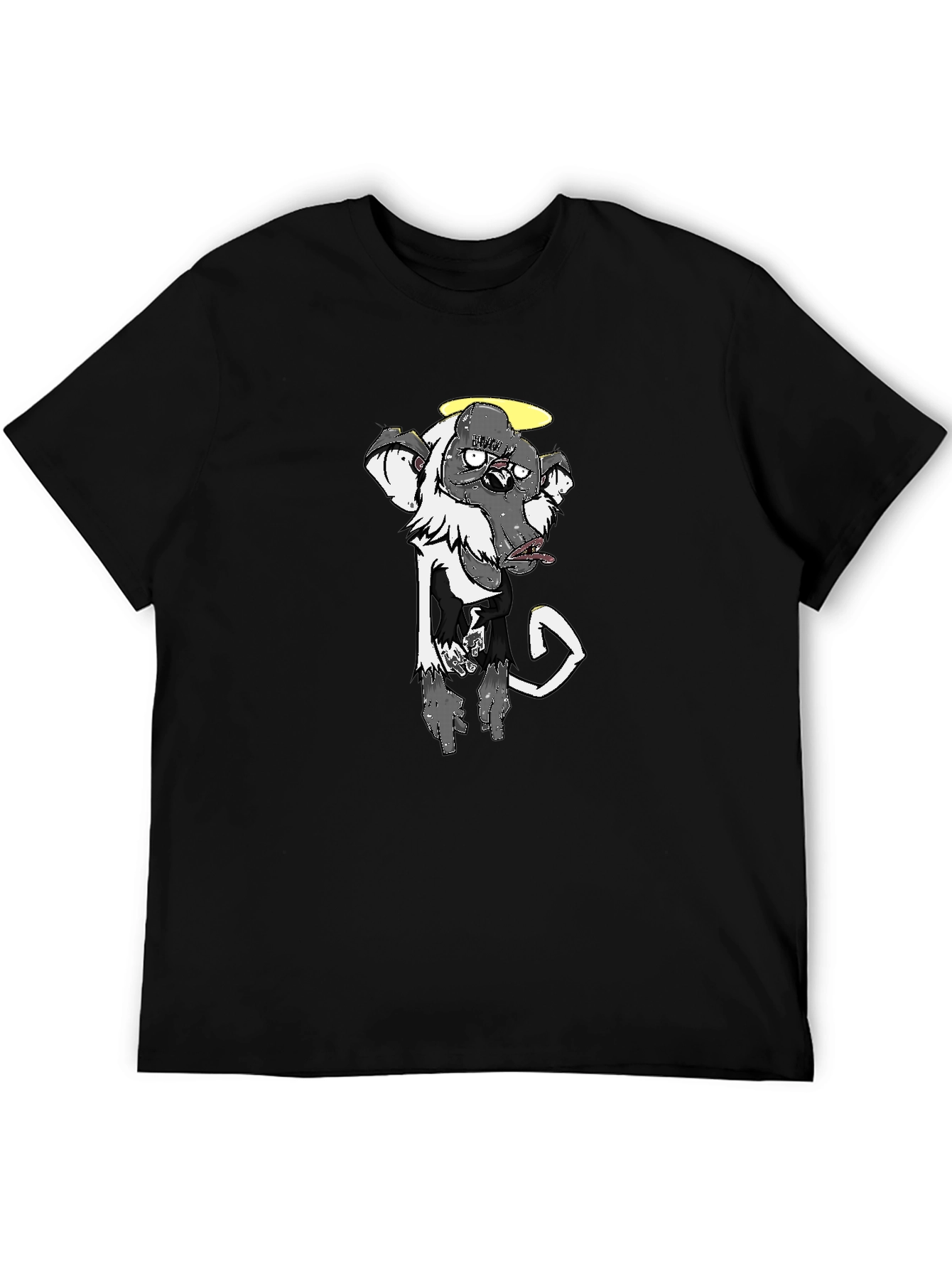 Cool Graphic Tee - Monkey with Halo - Black