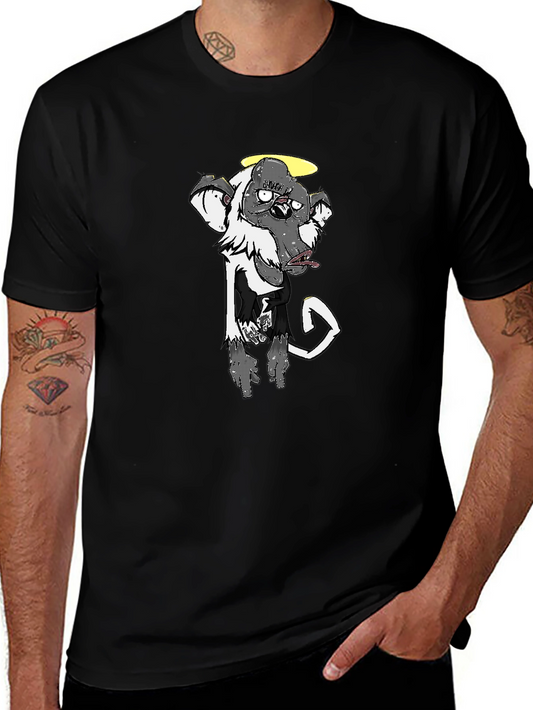 Cool Graphic Tee - Monkey with Halo - Black