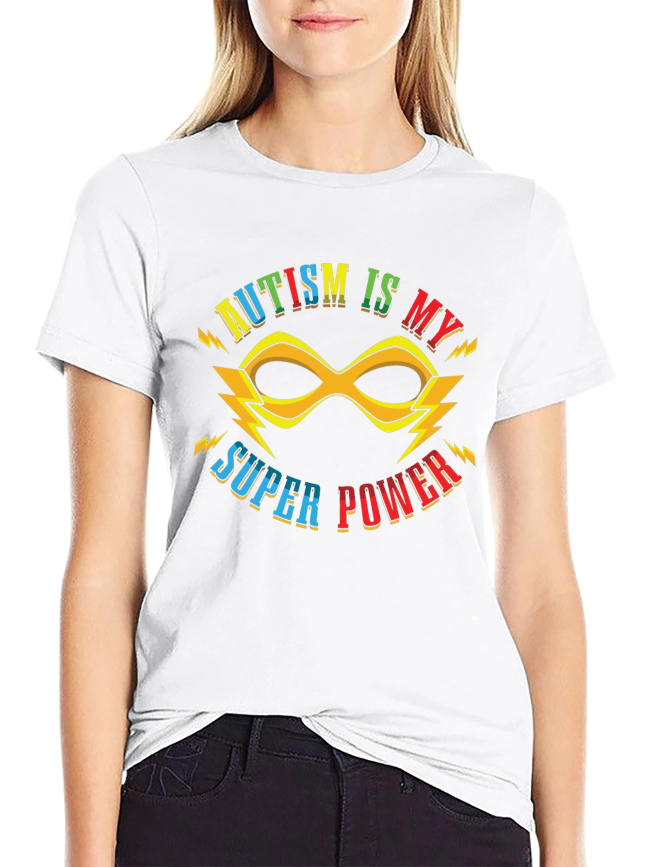 Autism is My Super Power Black T-Shirt
