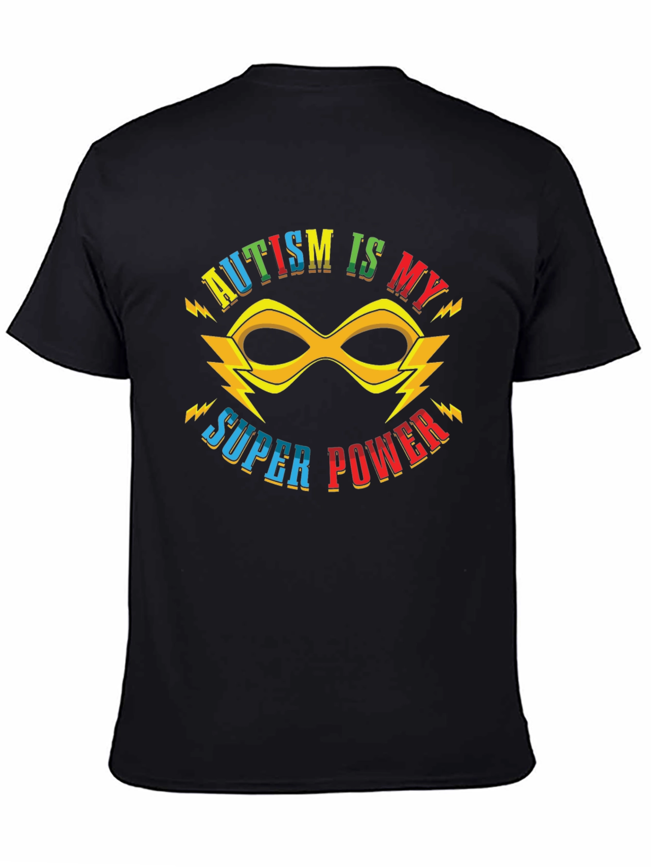 Autism is My Super Power Black T-Shirt