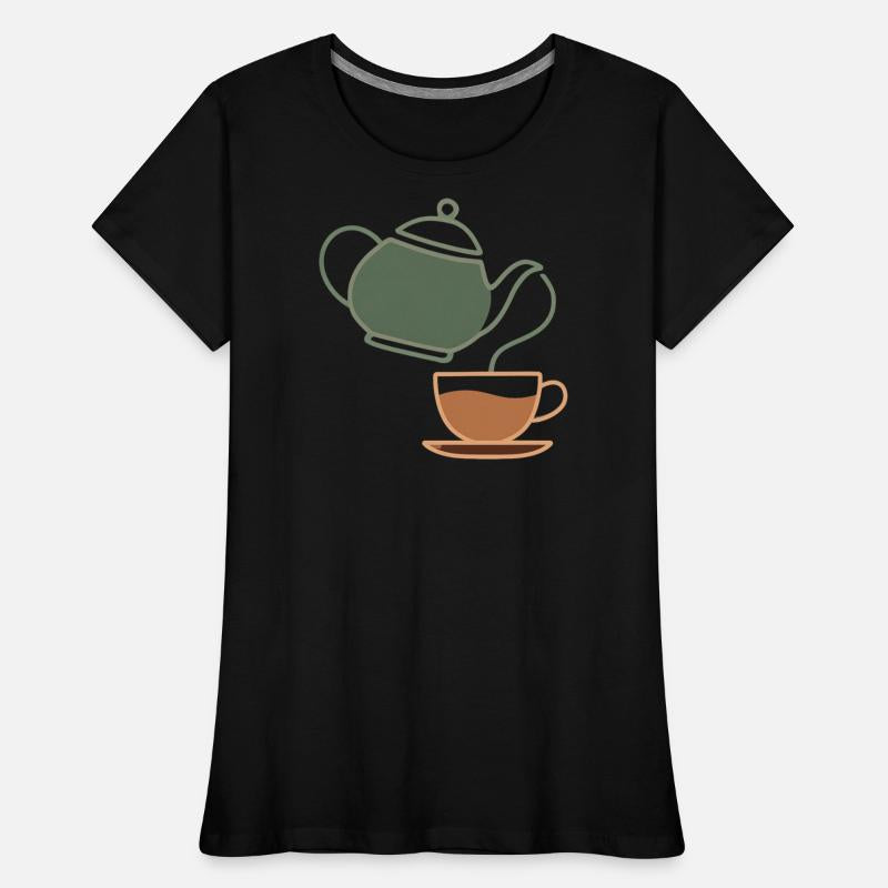 Vintage Tea Kettle and Cup Silhouette