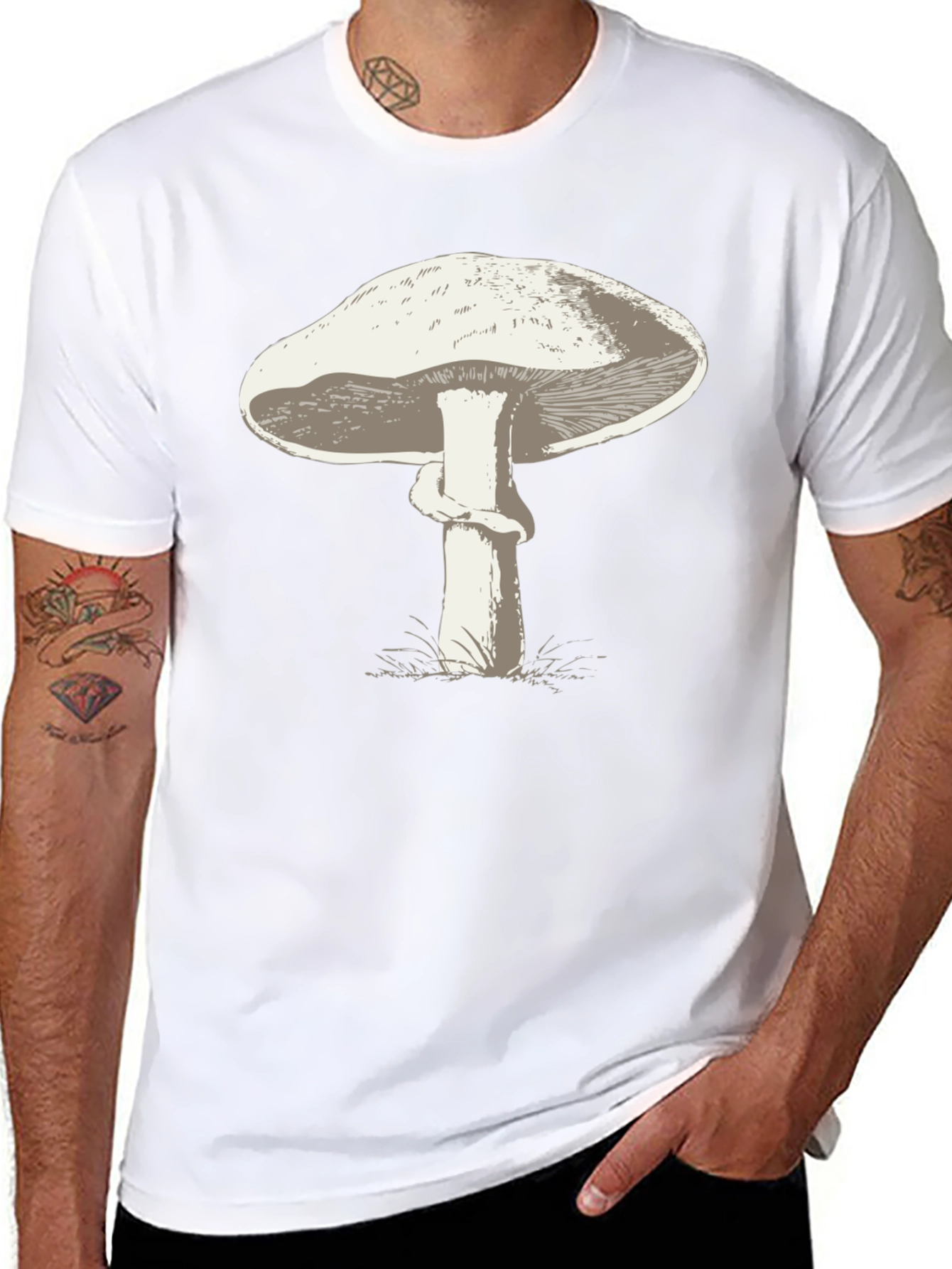 Mushroom Graphic Tee - Funky Fungi Design