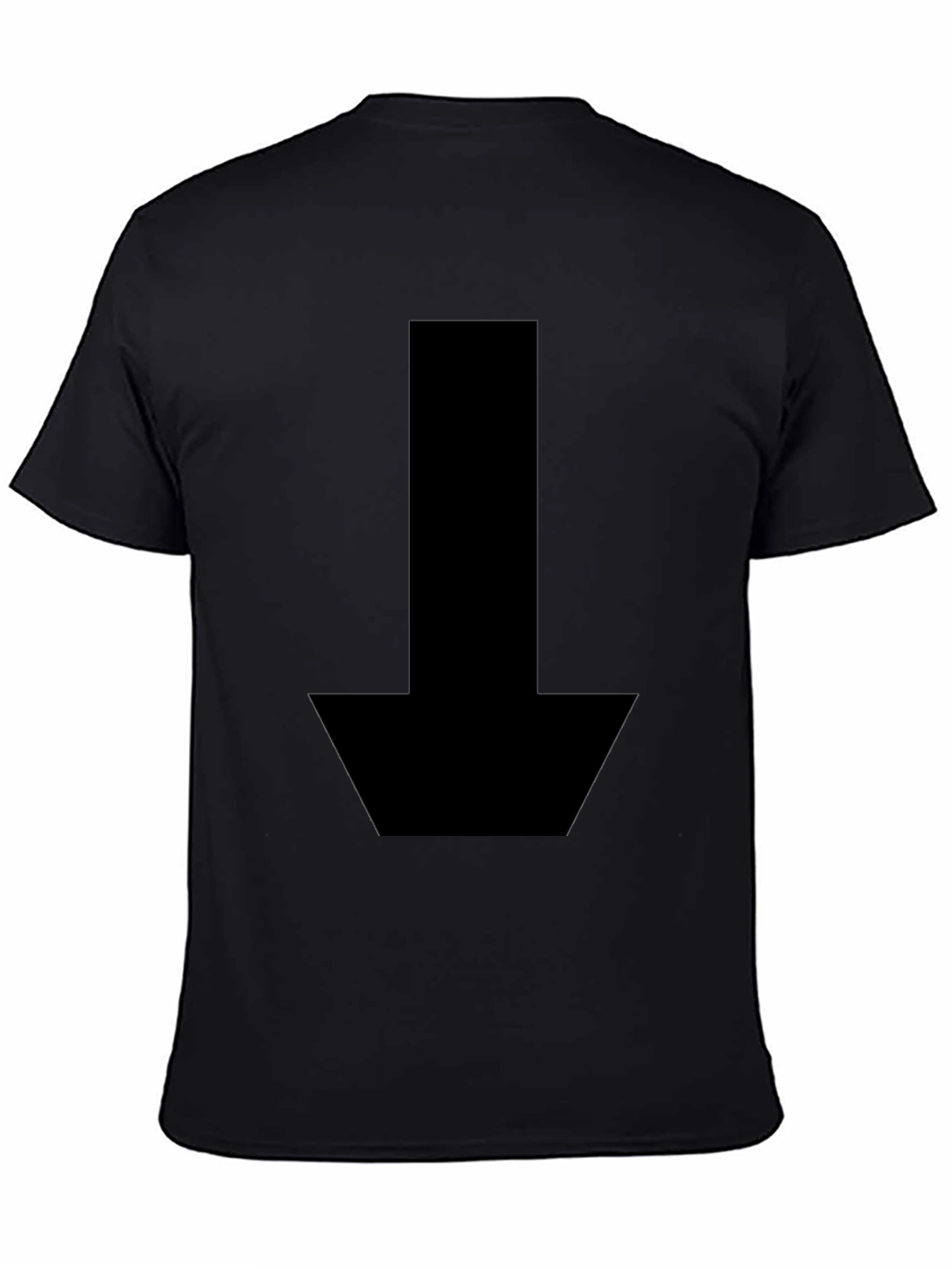 Down Arrow Graphic Tee - Casual Black Shirt
