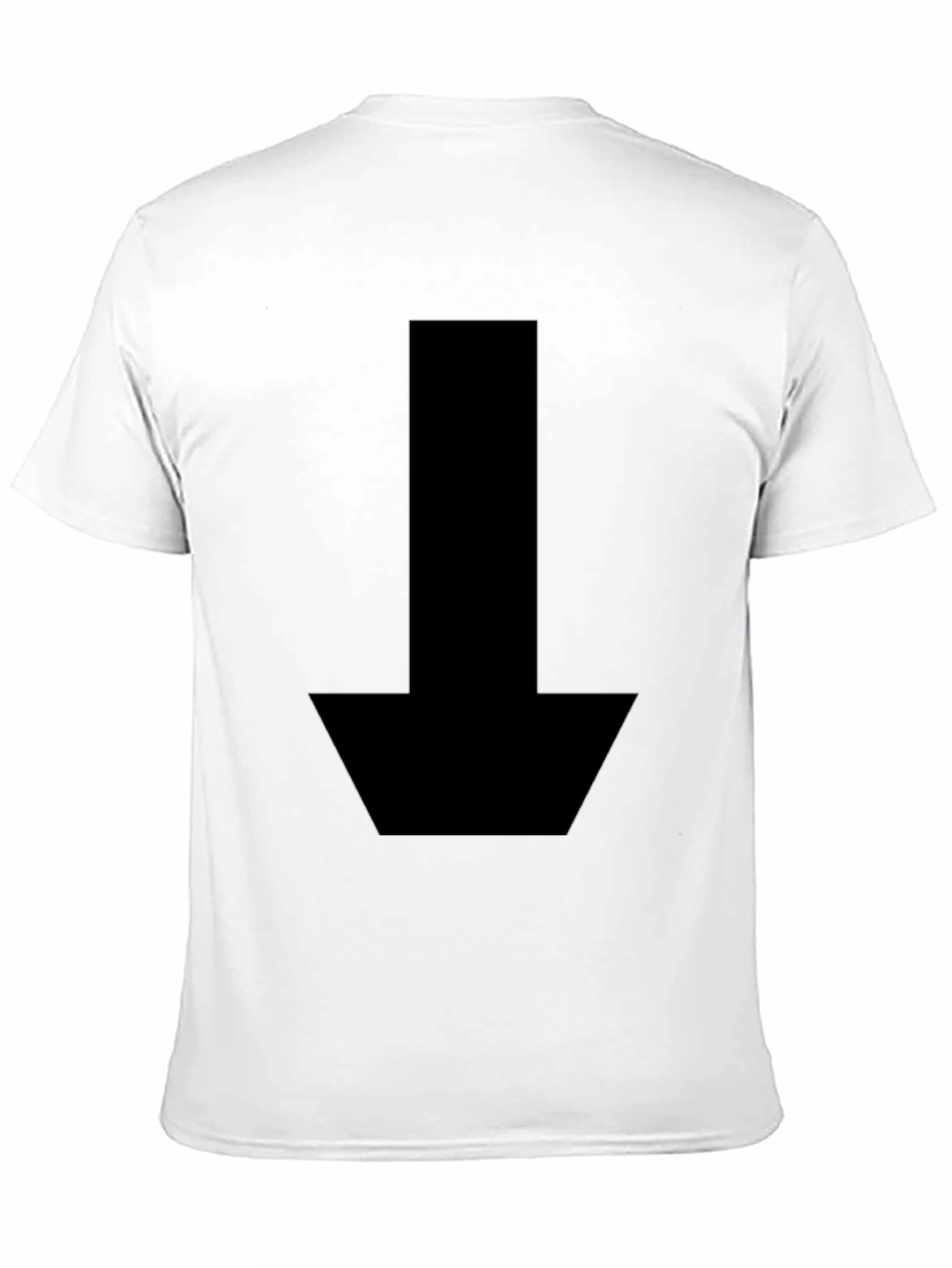 Down Arrow Graphic Tee - Casual Black Shirt