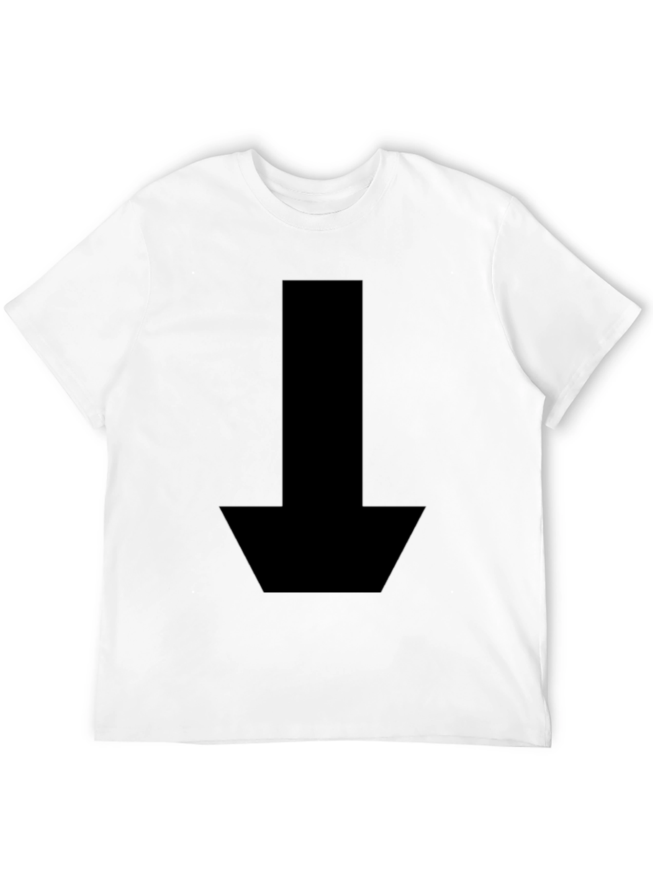 Down Arrow Graphic Tee - Casual Black Shirt