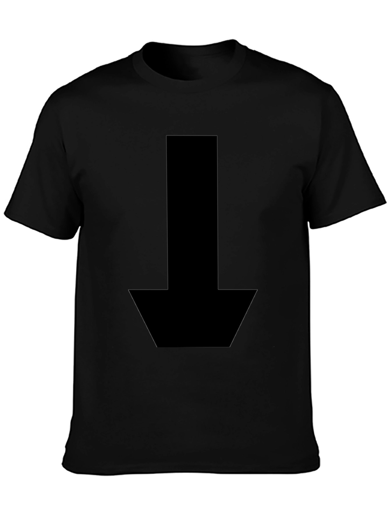Down Arrow Graphic Tee - Casual Black Shirt